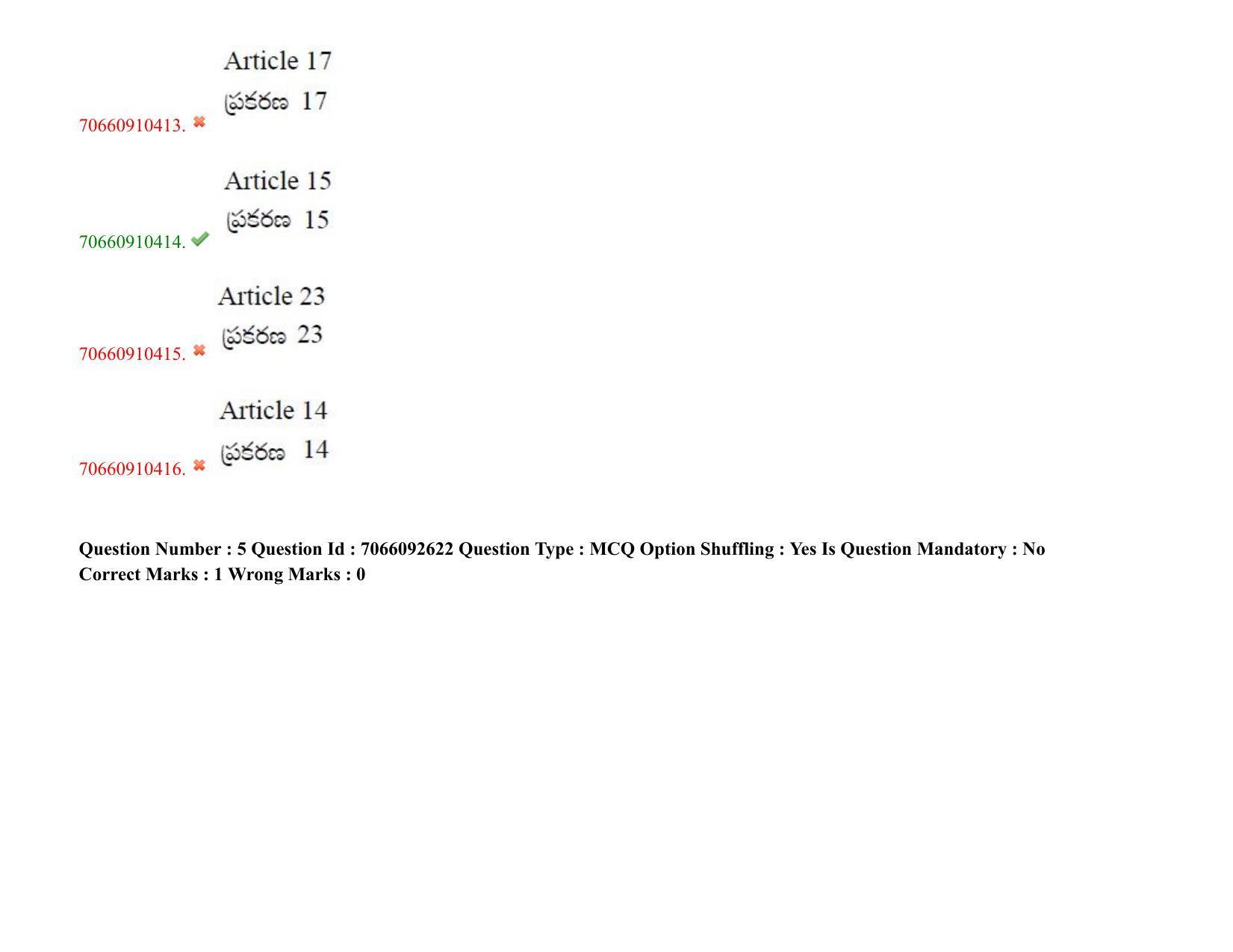 TS CPGET 2020 Master of Social Work (MSW) (Shift 2) Question Paper with Answer Key - Page 6