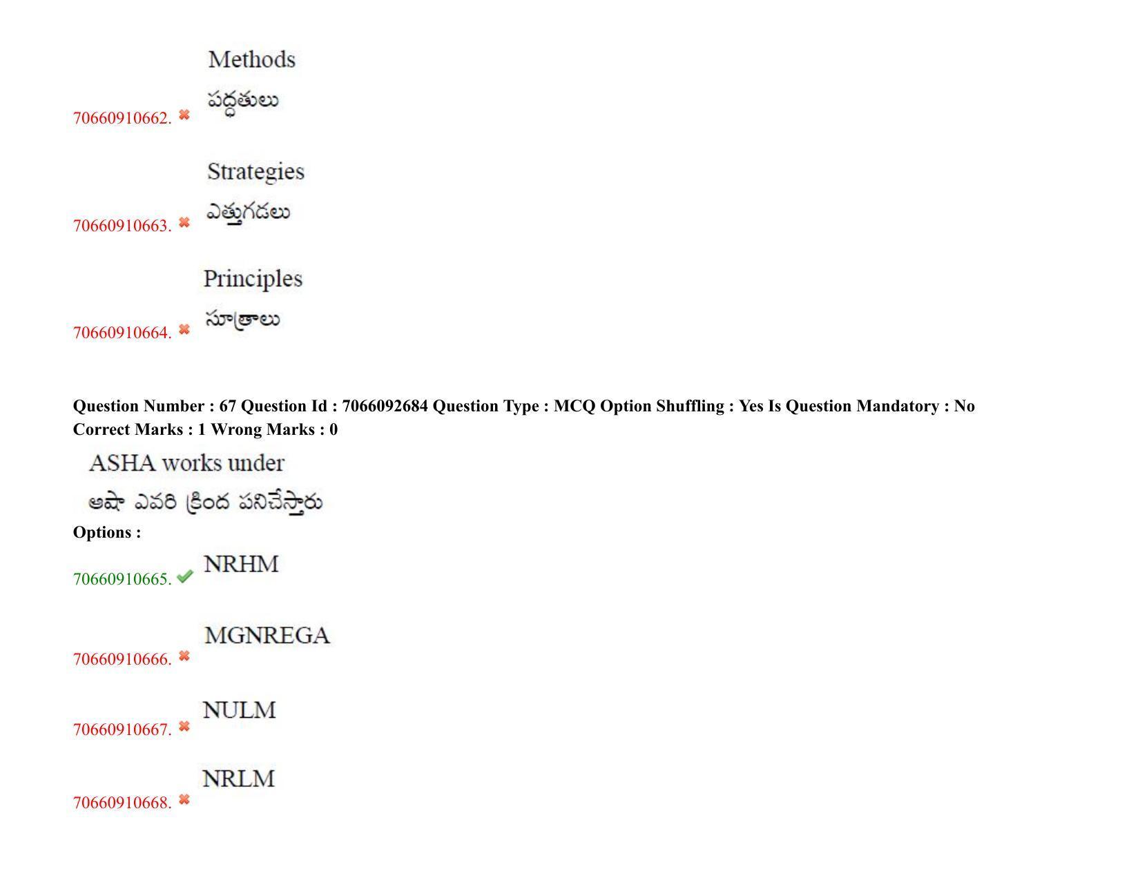 TS CPGET 2020 Master of Social Work (MSW) (Shift 2) Question Paper with Answer Key - Page 59