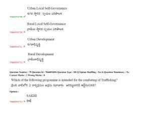 TS CPGET 2020 Master of Social Work (MSW) (Shift 2) Question Paper with Answer Key