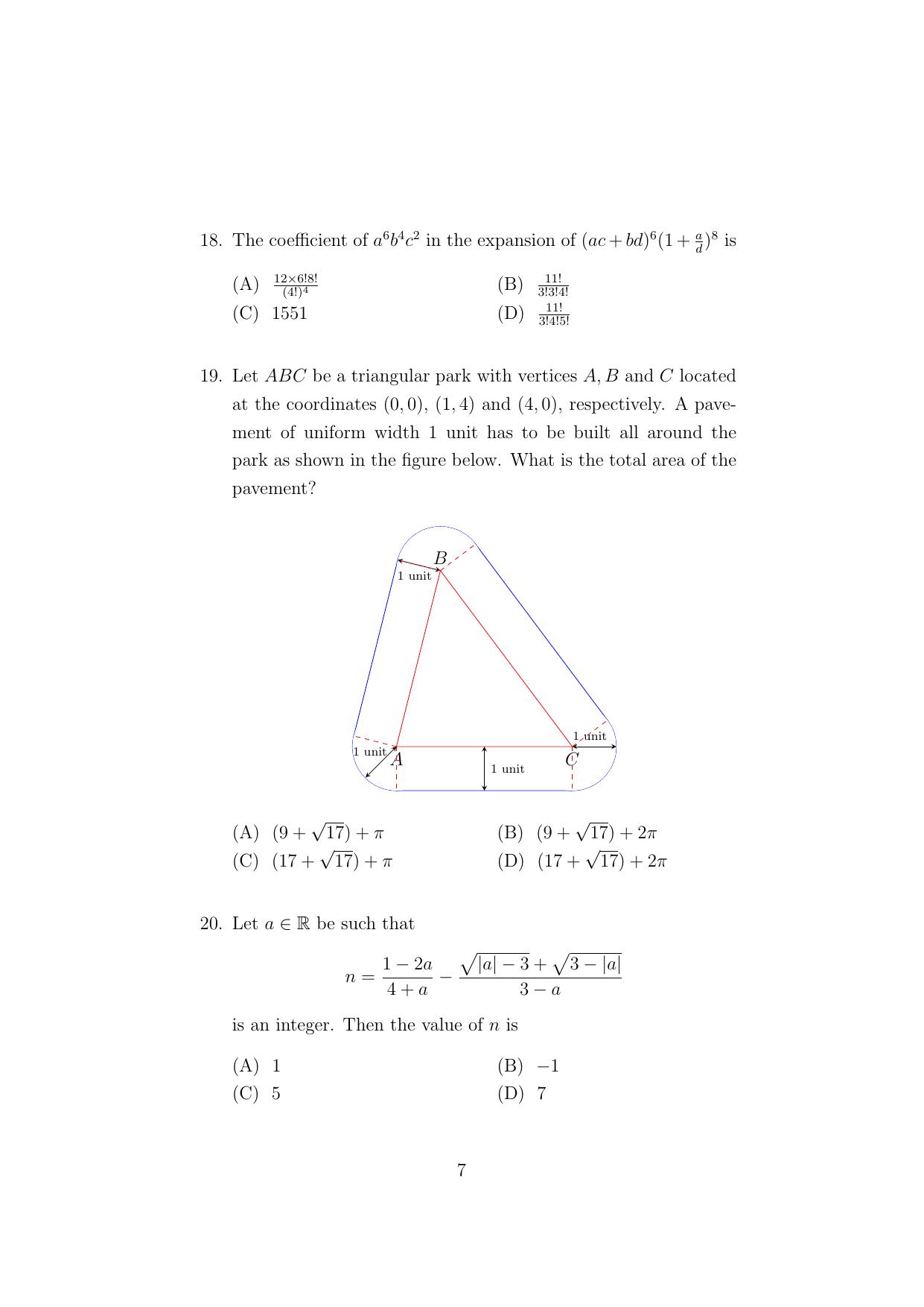 ISI Admission Test M.Tech (CS) - Computer Science (PCA) 2024 Sample Paper - Page 7