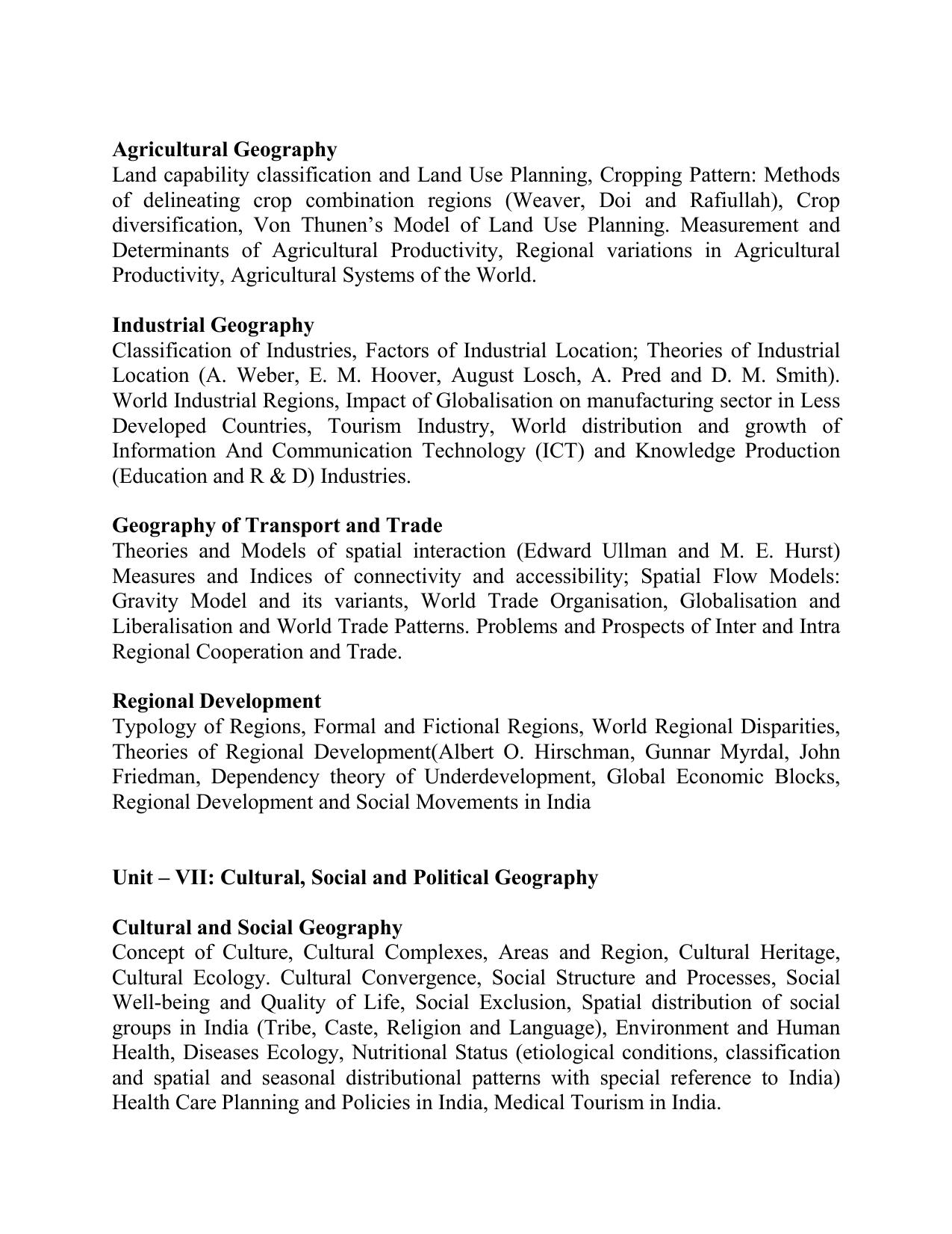 TNSET Syllabus - Geography - Page 4