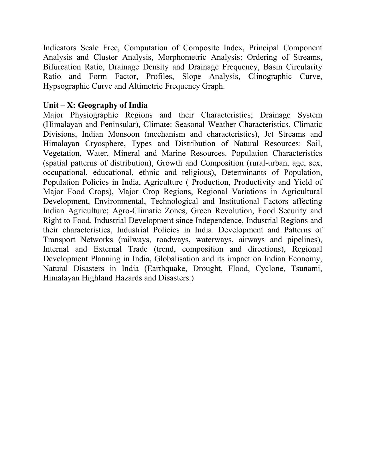 TNSET Syllabus - Geography - Page 6