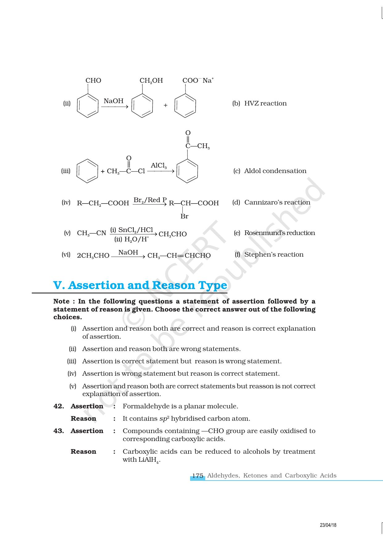 NCERT Exemplar Book for Class 12 Chemistry: Chapter 12 Aldehydes, Ketones and Carboxylic Acids - Page 8