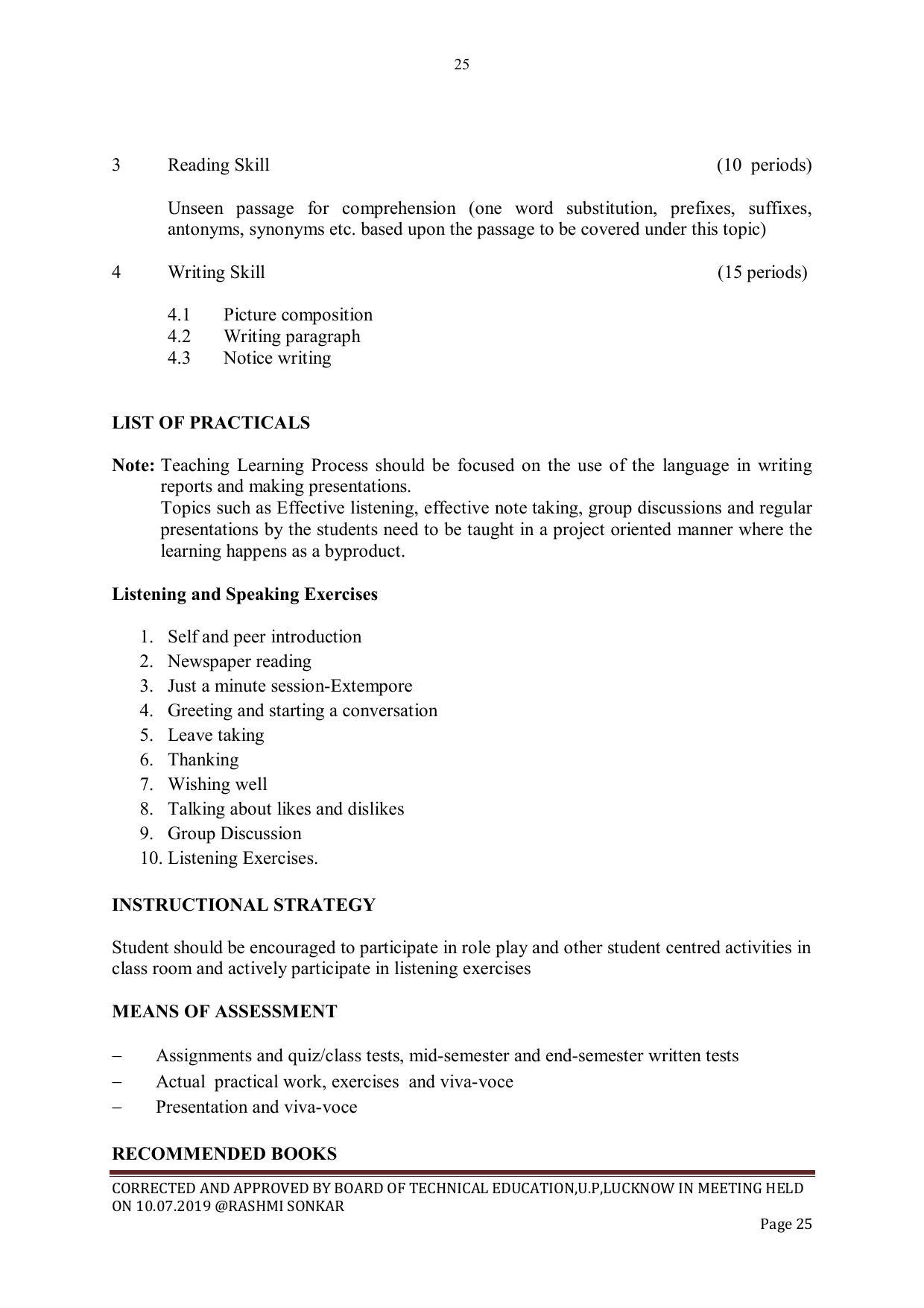 EFFECTIVE FROM JULY 2019-20 - SIX SEMESTER DIPLOMA COURSE IN CIVIL ENGINEERING - Page 25