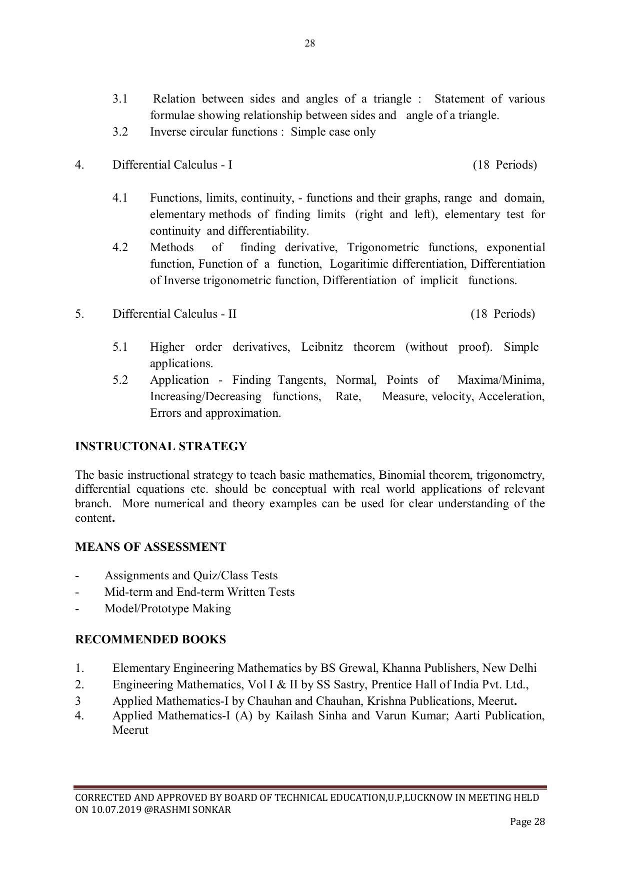 EFFECTIVE FROM JULY 2019-20 - SIX SEMESTER DIPLOMA COURSE IN CIVIL ENGINEERING - Page 28