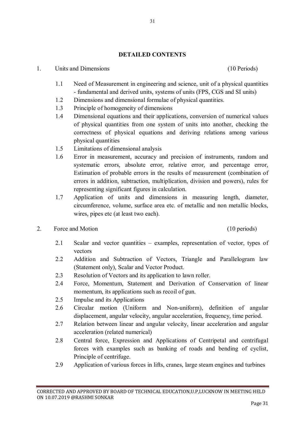 EFFECTIVE FROM JULY 2019-20 - SIX SEMESTER DIPLOMA COURSE IN CIVIL ENGINEERING - Page 31