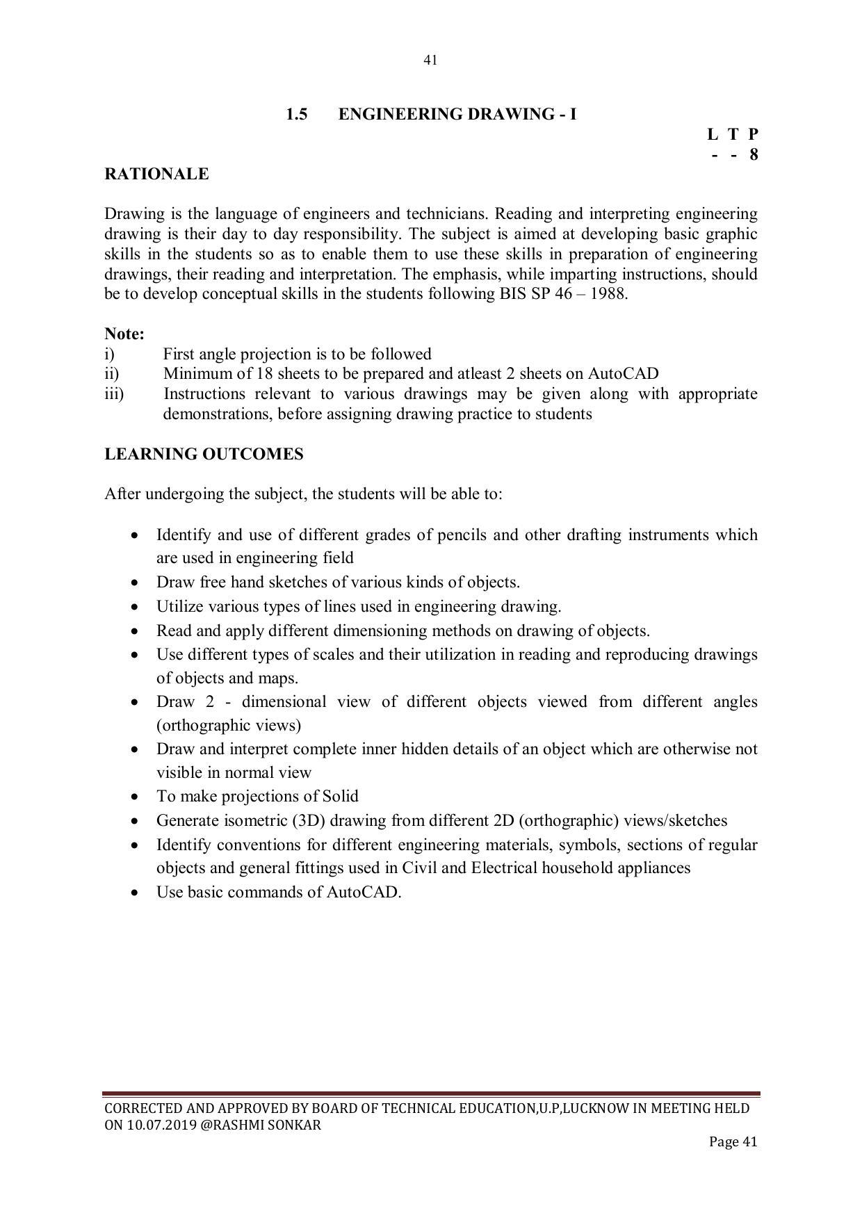 EFFECTIVE FROM JULY 2019-20 - SIX SEMESTER DIPLOMA COURSE IN CIVIL ENGINEERING - Page 41