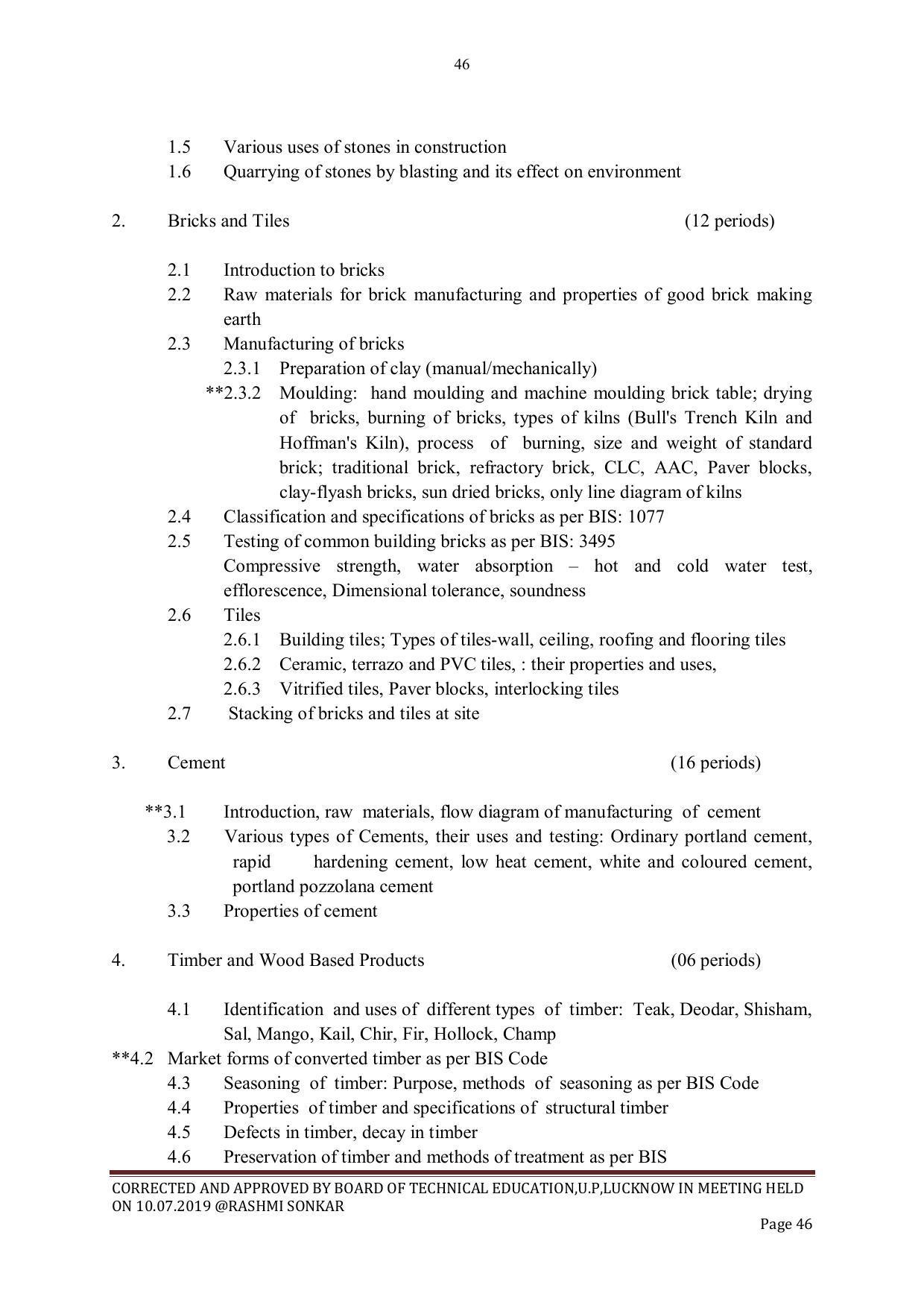 EFFECTIVE FROM JULY 2019-20 - SIX SEMESTER DIPLOMA COURSE IN CIVIL ENGINEERING - Page 46