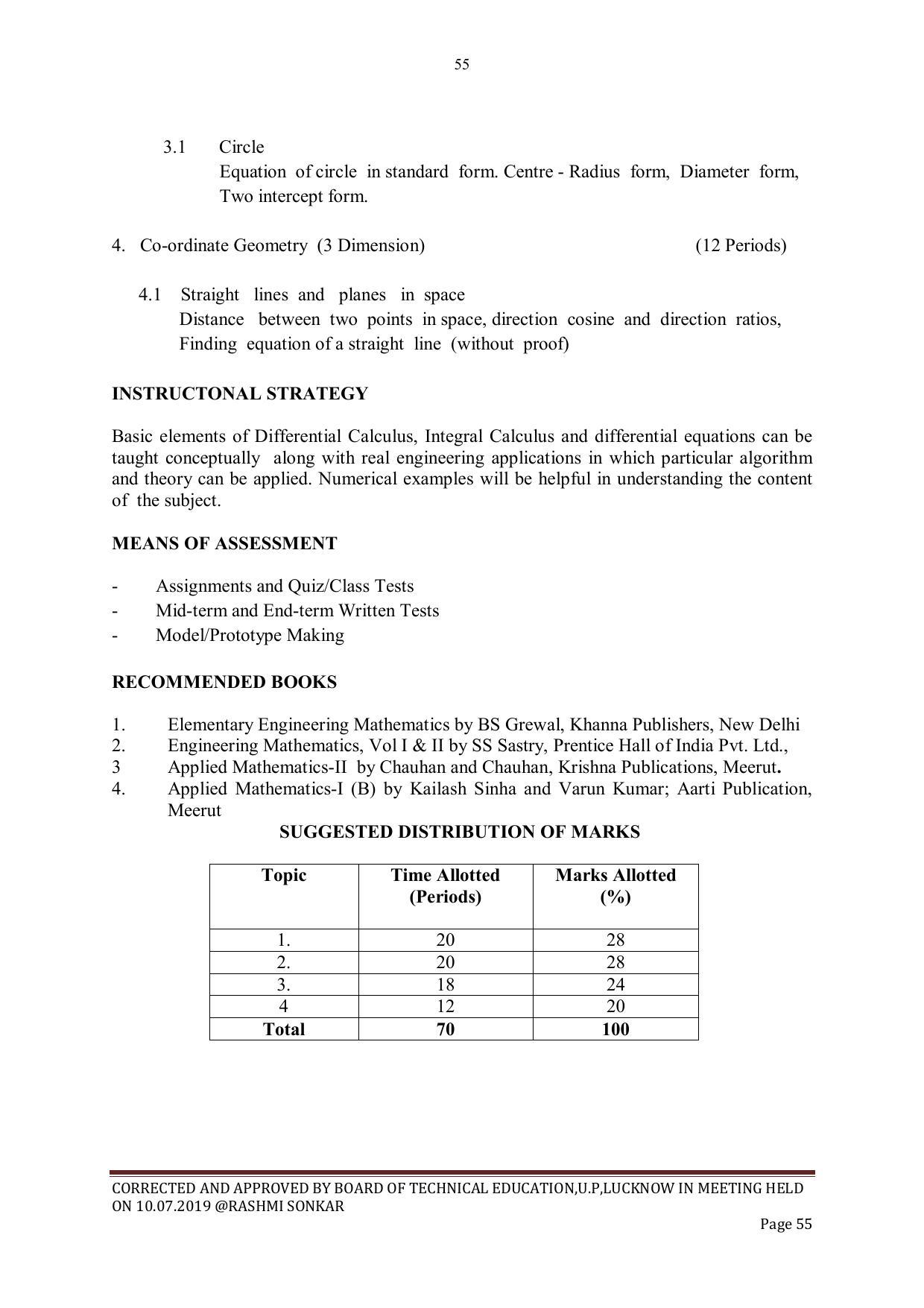 EFFECTIVE FROM JULY 2019-20 - SIX SEMESTER DIPLOMA COURSE IN CIVIL ENGINEERING - Page 55