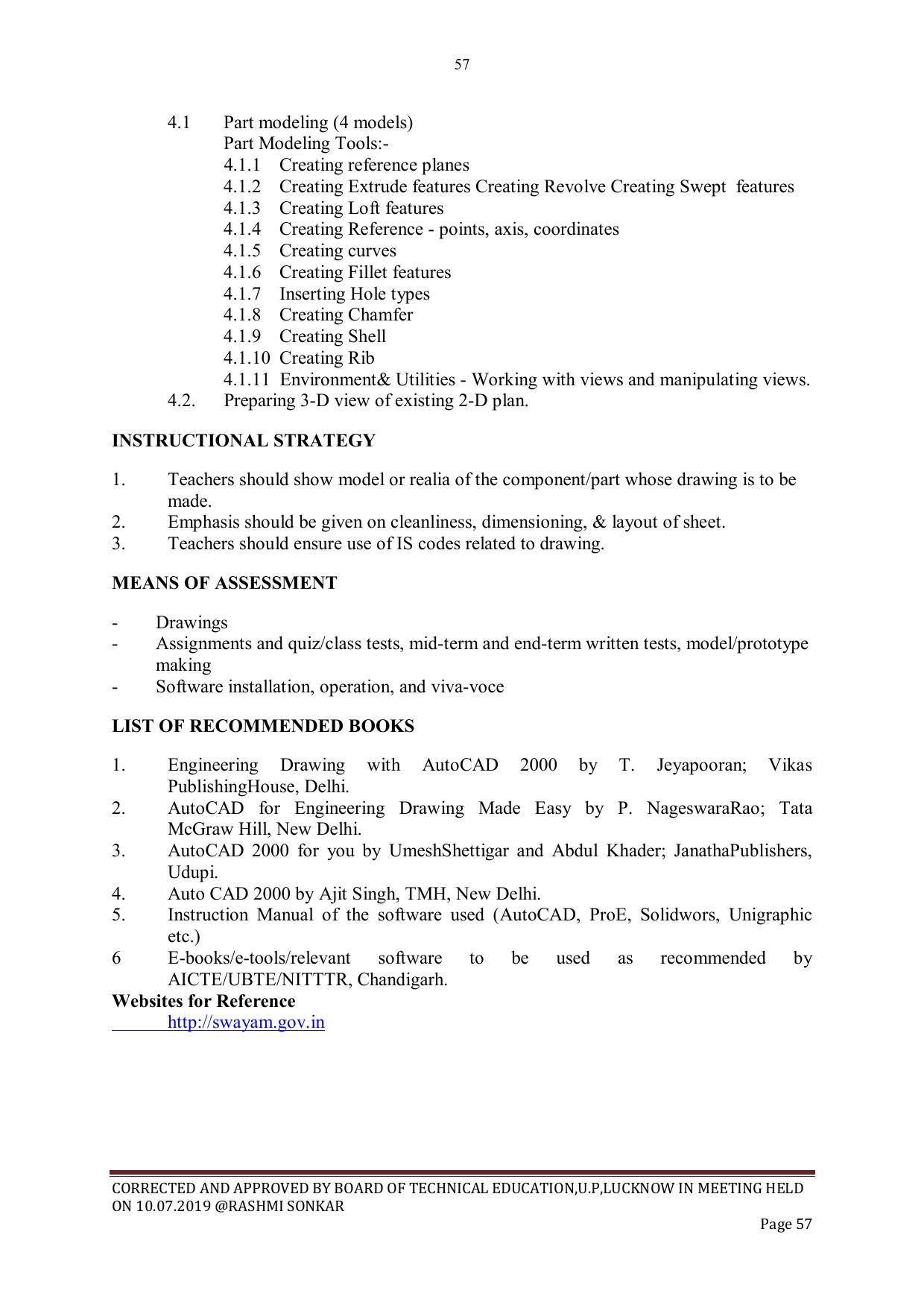 EFFECTIVE FROM JULY 2019-20 - SIX SEMESTER DIPLOMA COURSE IN CIVIL ENGINEERING - Page 57