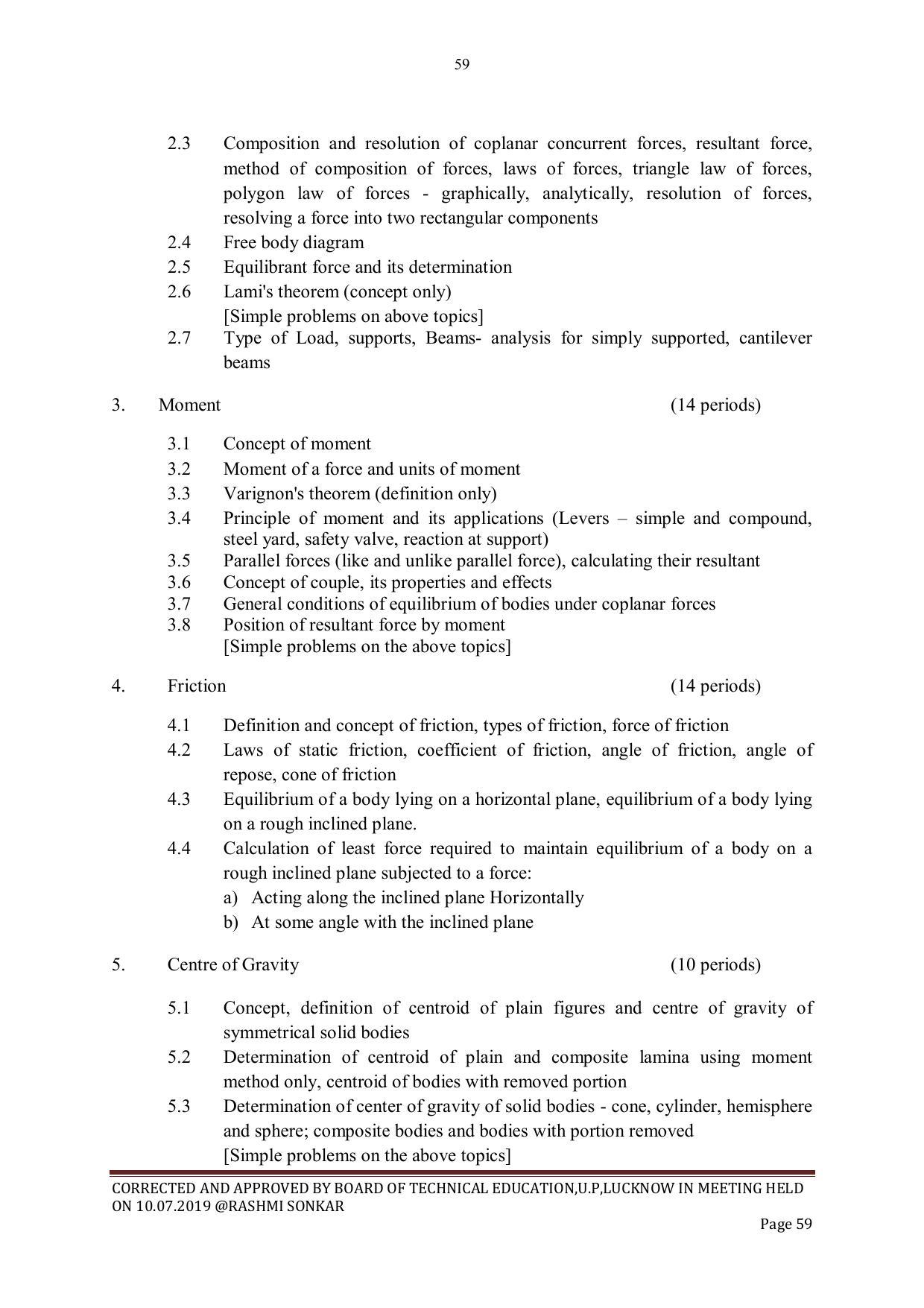 EFFECTIVE FROM JULY 2019-20 - SIX SEMESTER DIPLOMA COURSE IN CIVIL ENGINEERING - Page 59