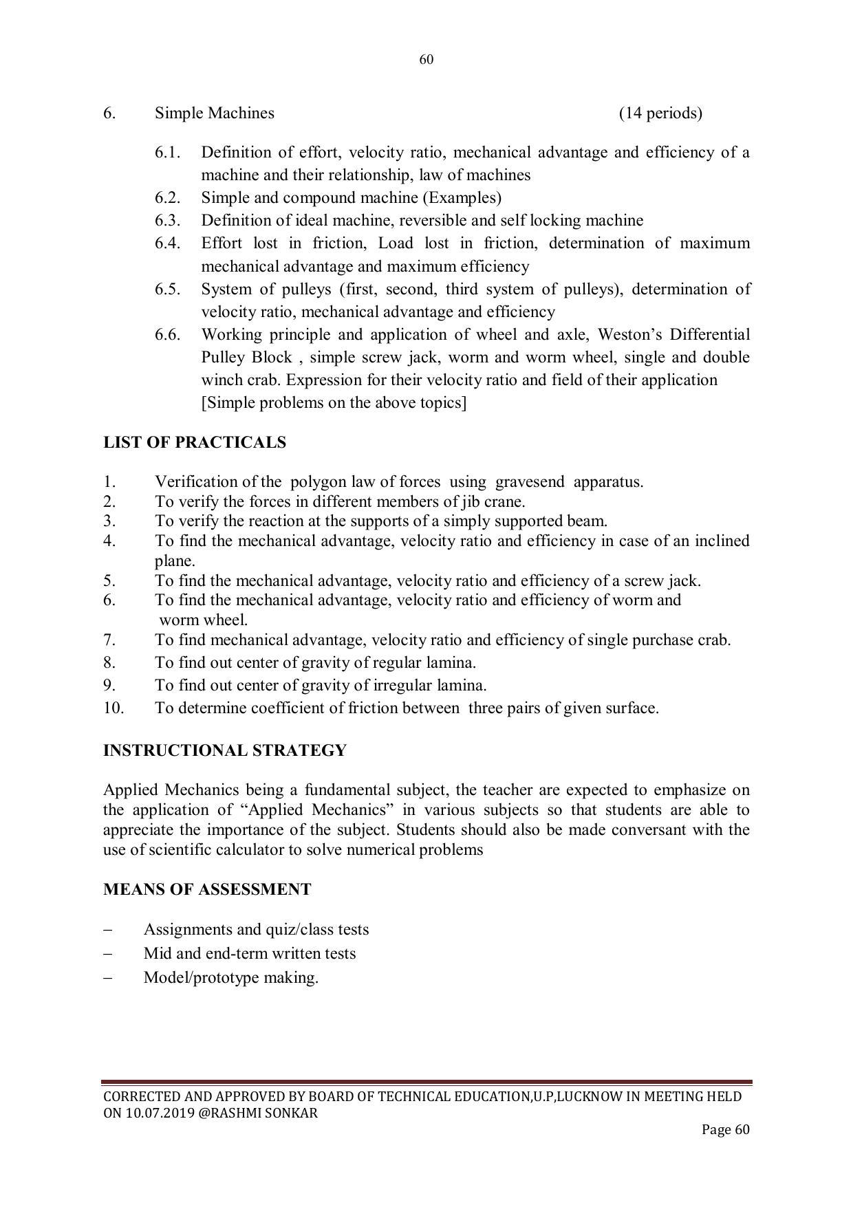 EFFECTIVE FROM JULY 2019-20 - SIX SEMESTER DIPLOMA COURSE IN CIVIL ENGINEERING - Page 60