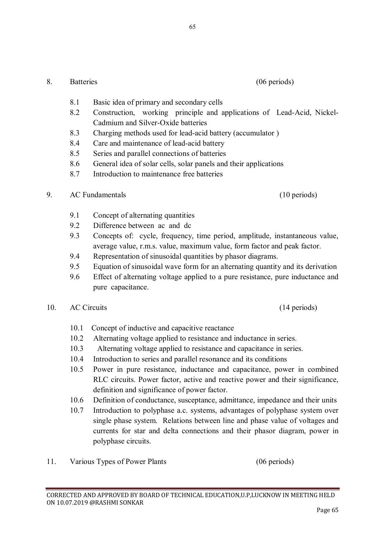 EFFECTIVE FROM JULY 2019-20 - SIX SEMESTER DIPLOMA COURSE IN CIVIL ENGINEERING - Page 65