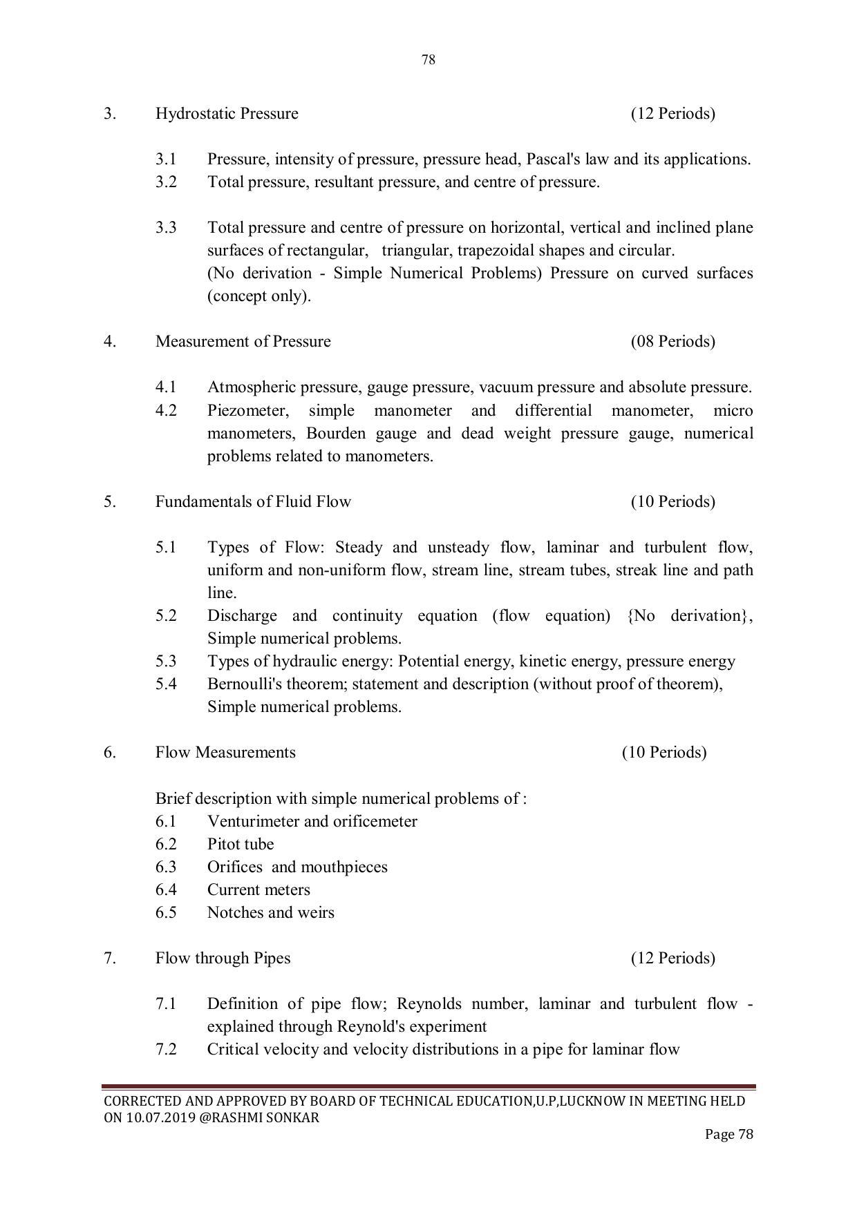 EFFECTIVE FROM JULY 2019-20 - SIX SEMESTER DIPLOMA COURSE IN CIVIL ENGINEERING - Page 78