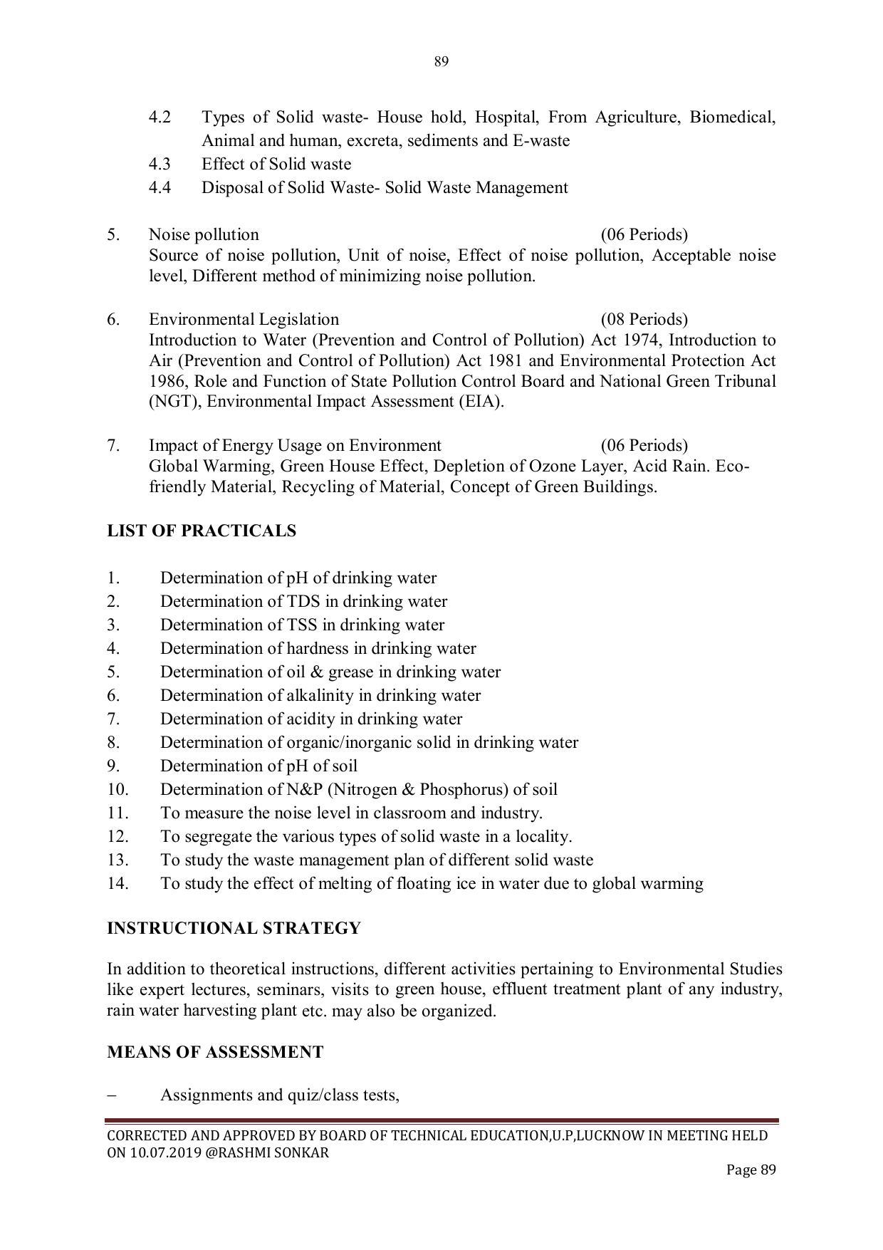 EFFECTIVE FROM JULY 2019-20 - SIX SEMESTER DIPLOMA COURSE IN CIVIL ENGINEERING - Page 89