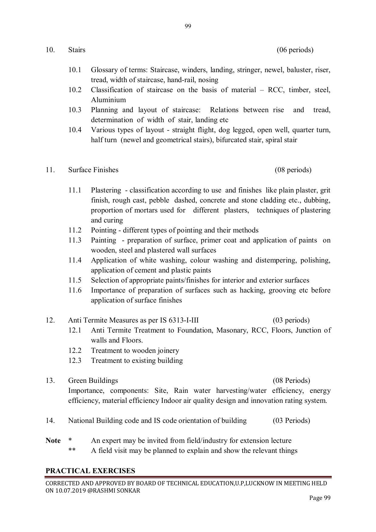 EFFECTIVE FROM JULY 2019-20 - SIX SEMESTER DIPLOMA COURSE IN CIVIL ENGINEERING - Page 99