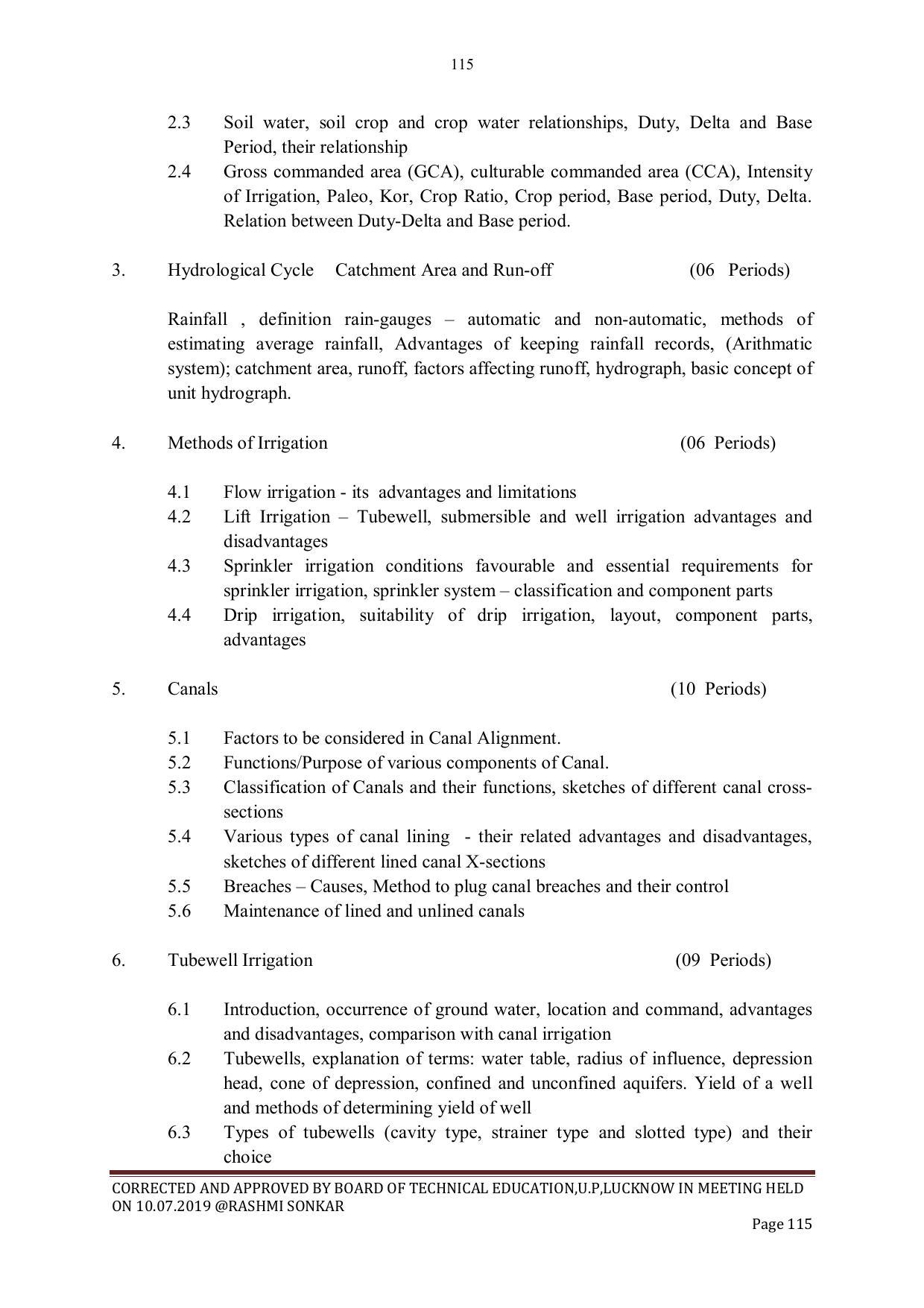 EFFECTIVE FROM JULY 2019-20 - SIX SEMESTER DIPLOMA COURSE IN CIVIL ENGINEERING - Page 115