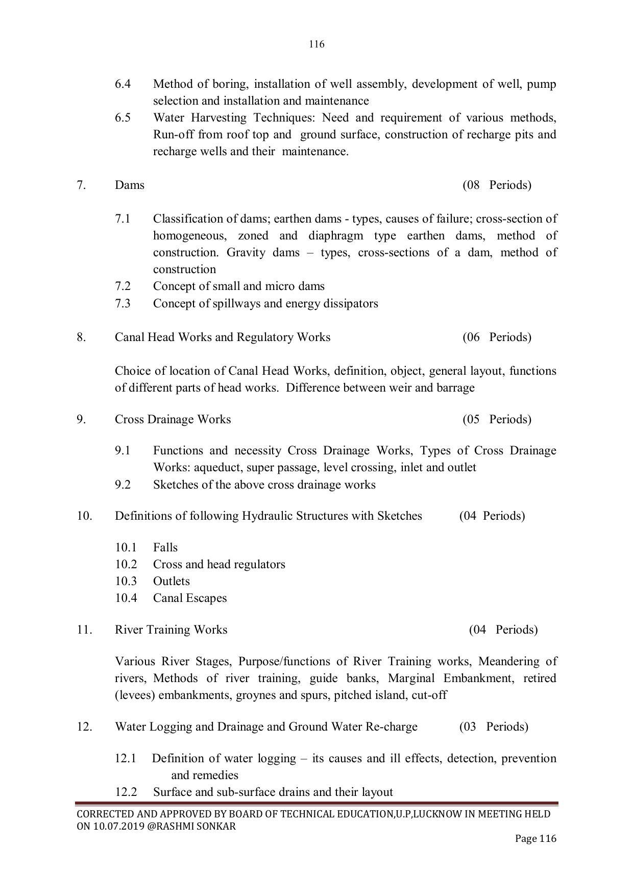 EFFECTIVE FROM JULY 2019-20 - SIX SEMESTER DIPLOMA COURSE IN CIVIL ENGINEERING - Page 116