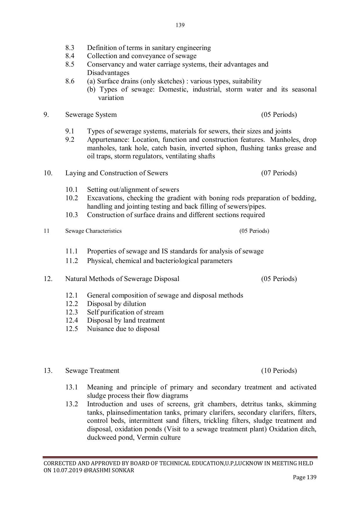 EFFECTIVE FROM JULY 2019-20 - SIX SEMESTER DIPLOMA COURSE IN CIVIL ENGINEERING - Page 139