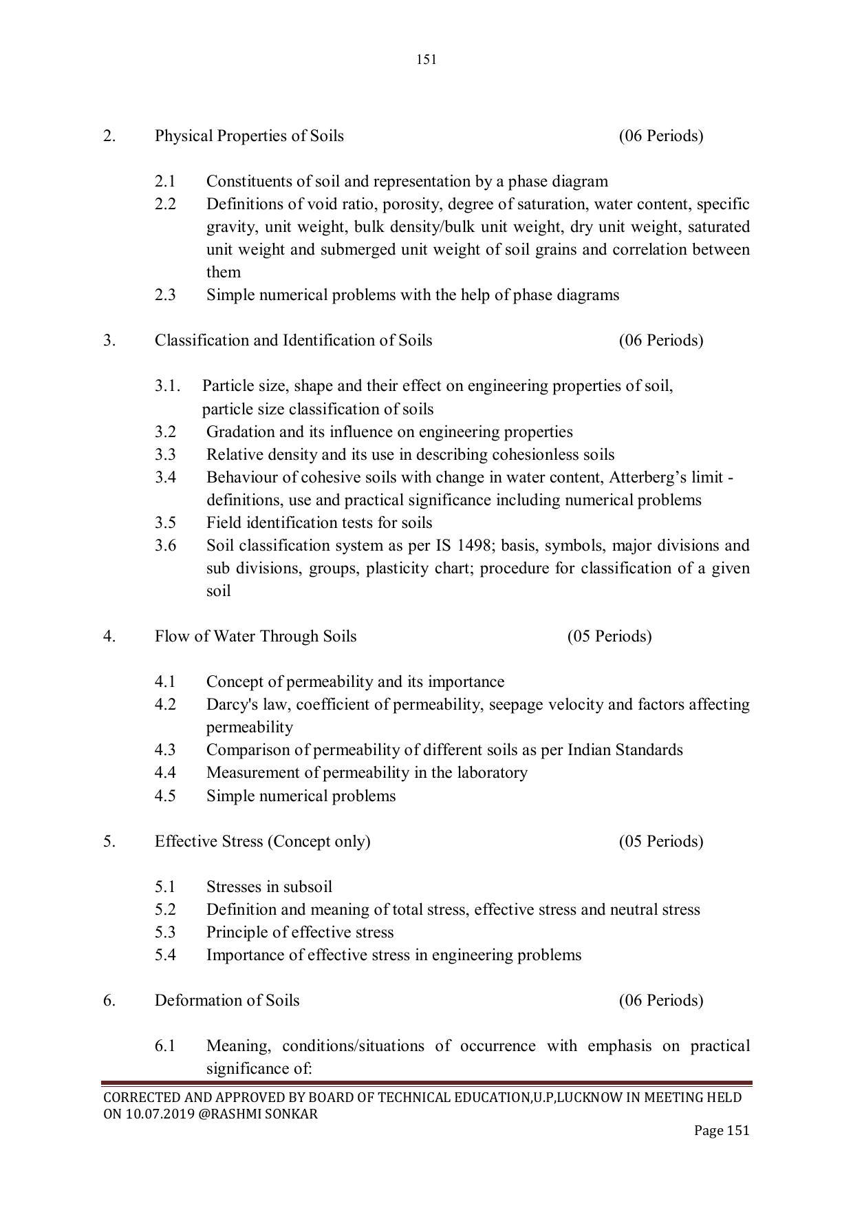 EFFECTIVE FROM JULY 2019-20 - SIX SEMESTER DIPLOMA COURSE IN CIVIL ENGINEERING - Page 151
