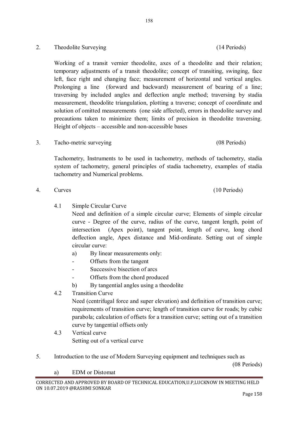 EFFECTIVE FROM JULY 2019-20 - SIX SEMESTER DIPLOMA COURSE IN CIVIL ENGINEERING - Page 158