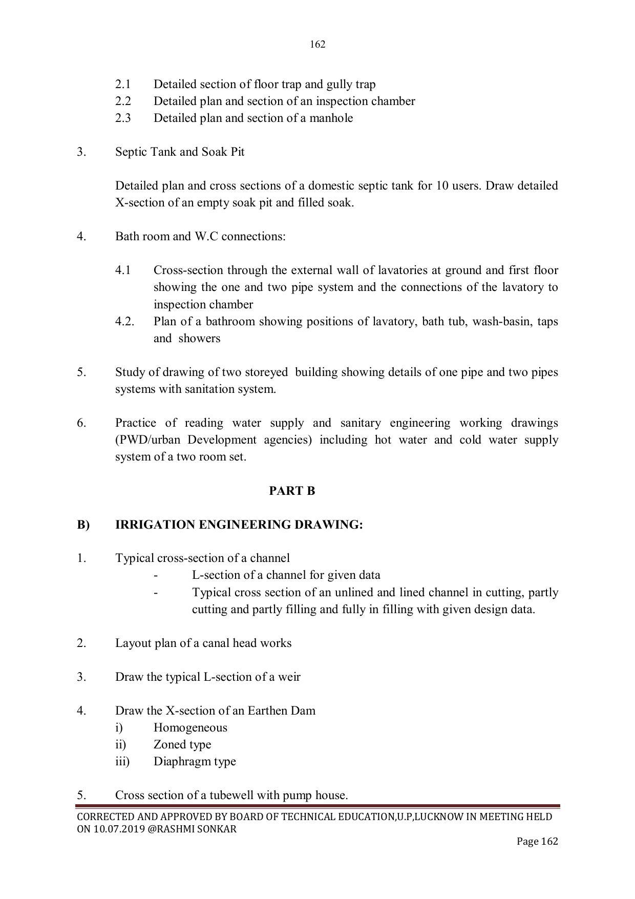 EFFECTIVE FROM JULY 2019-20 - SIX SEMESTER DIPLOMA COURSE IN CIVIL ENGINEERING - Page 162