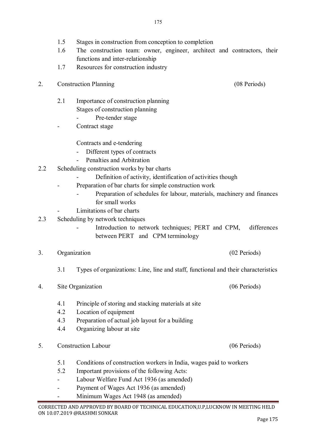 EFFECTIVE FROM JULY 2019-20 - SIX SEMESTER DIPLOMA COURSE IN CIVIL ENGINEERING - Page 175