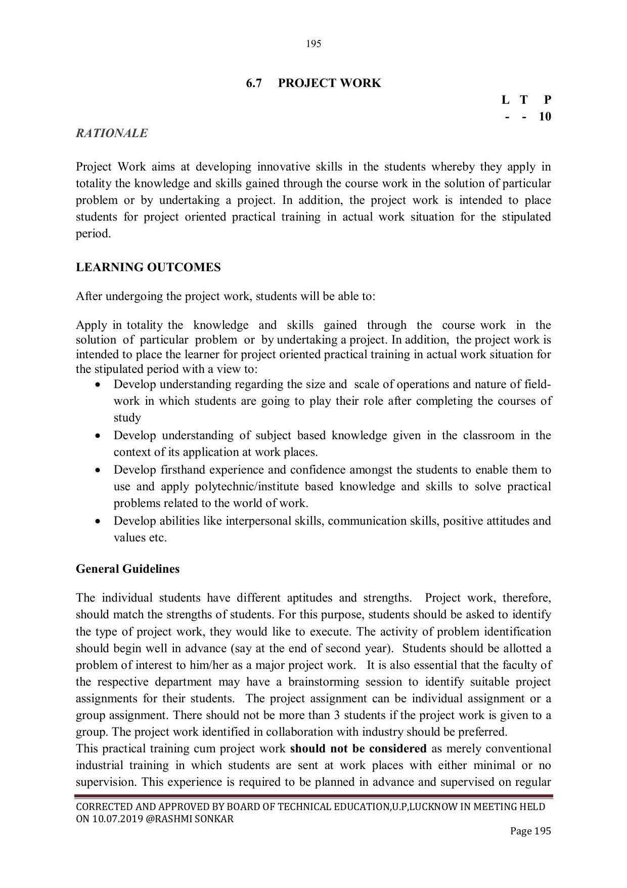 EFFECTIVE FROM JULY 2019-20 - SIX SEMESTER DIPLOMA COURSE IN CIVIL ENGINEERING - Page 195