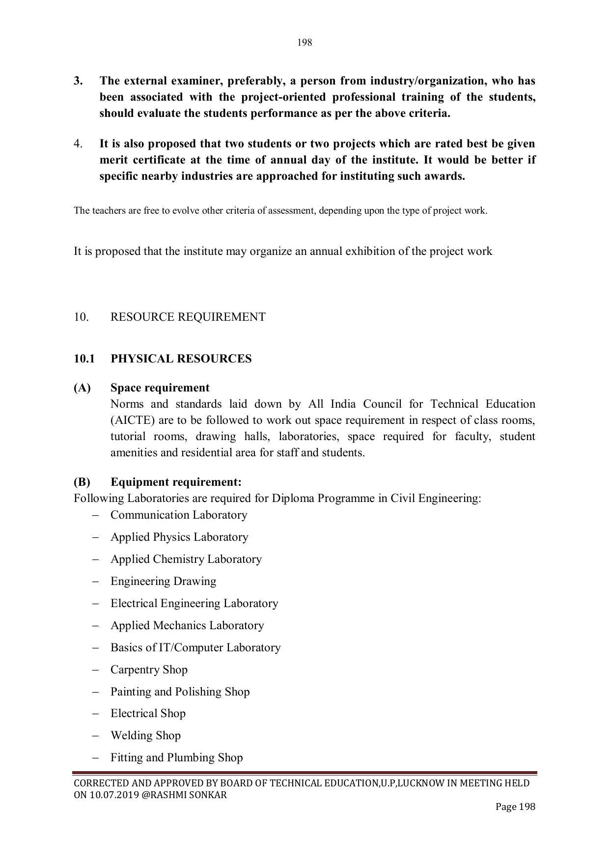 EFFECTIVE FROM JULY 2019-20 - SIX SEMESTER DIPLOMA COURSE IN CIVIL ENGINEERING - Page 198