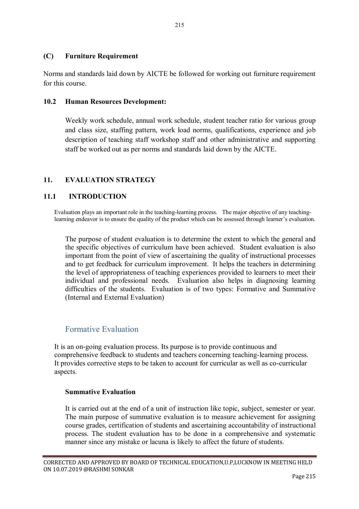 EFFECTIVE FROM JULY 2019-20 - SIX SEMESTER DIPLOMA COURSE IN CIVIL ENGINEERING - Page 215