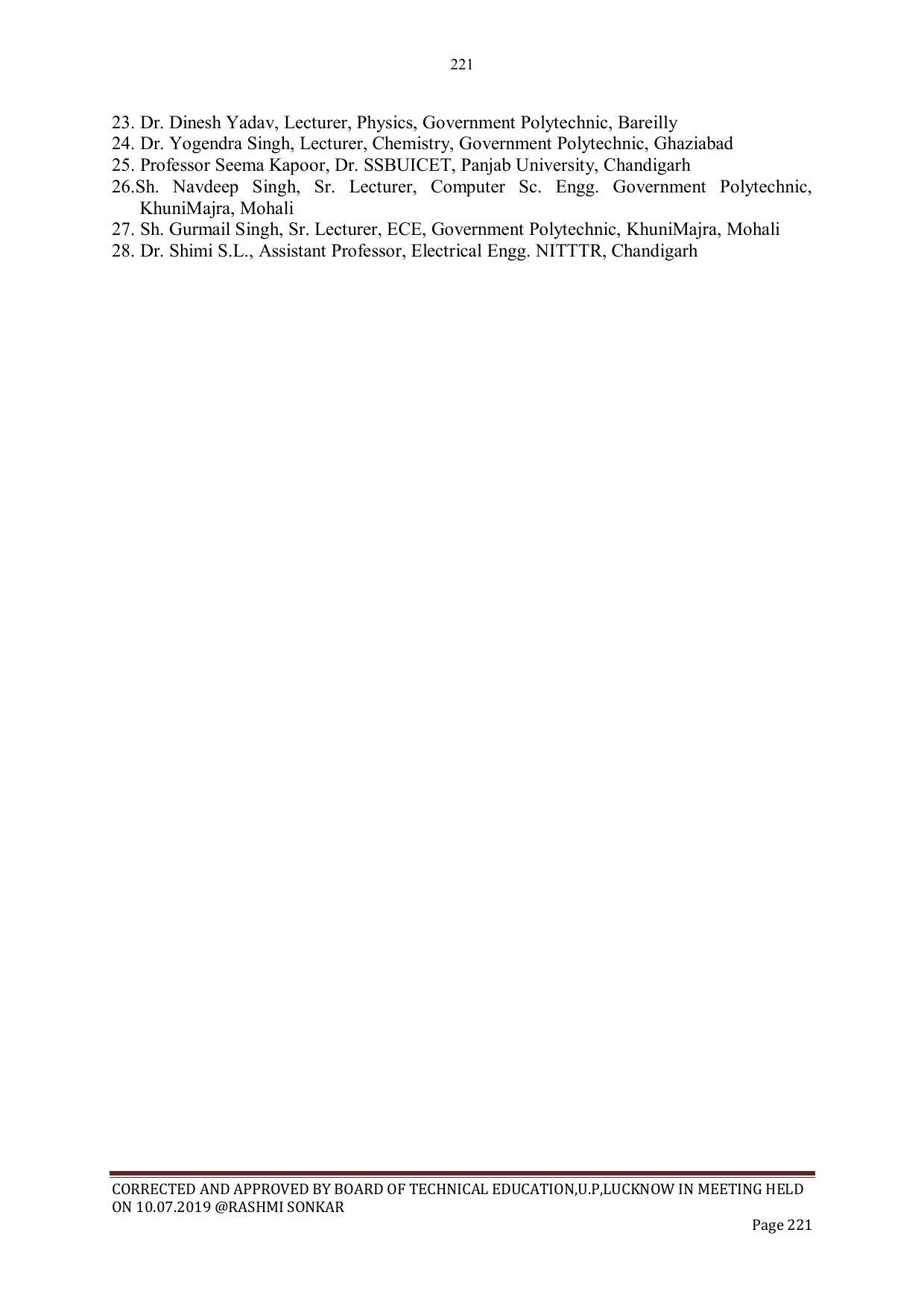EFFECTIVE FROM JULY 2019-20 - SIX SEMESTER DIPLOMA COURSE IN CIVIL ENGINEERING - Page 221