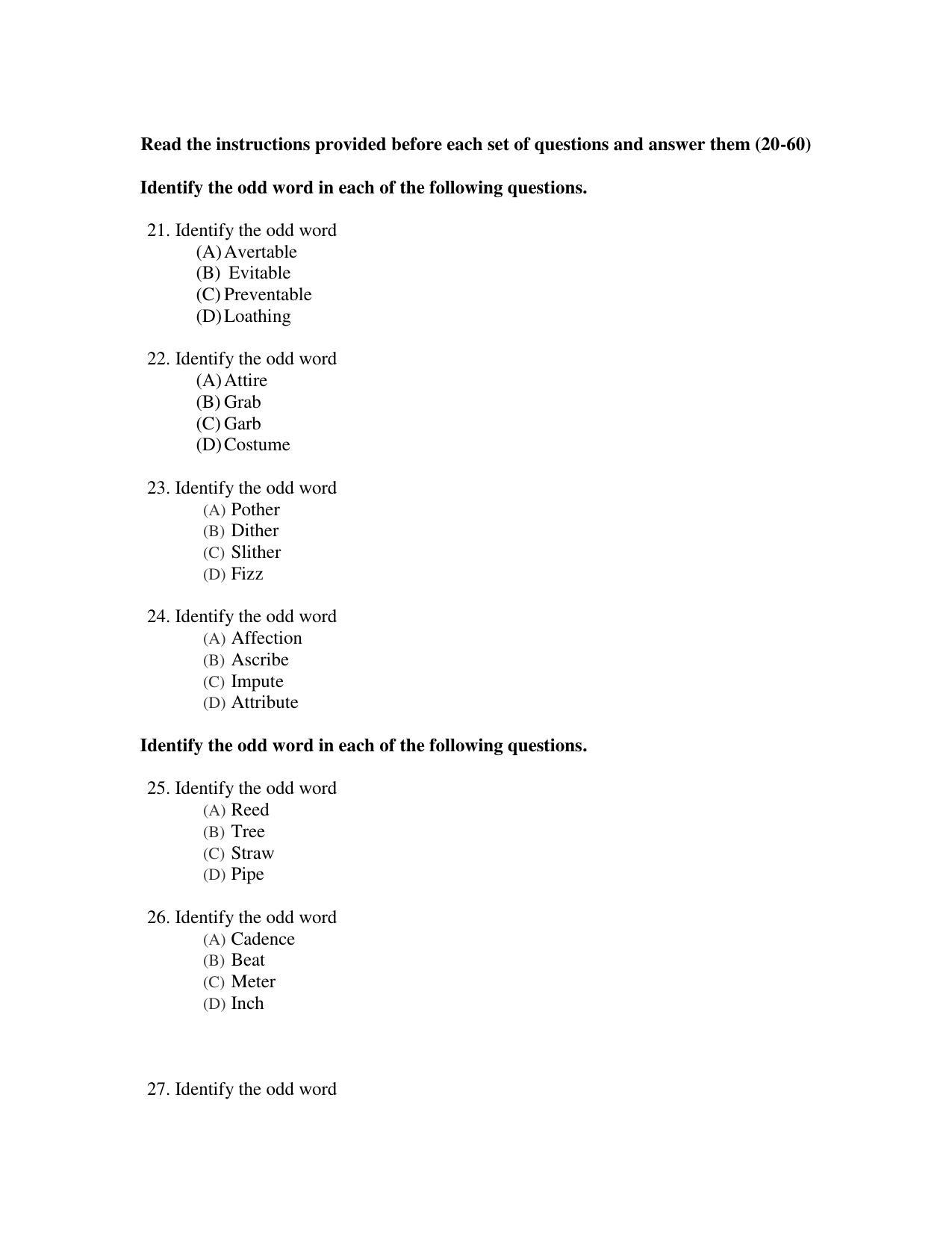 OJEE 2014 MBA Question Paper - Page 4