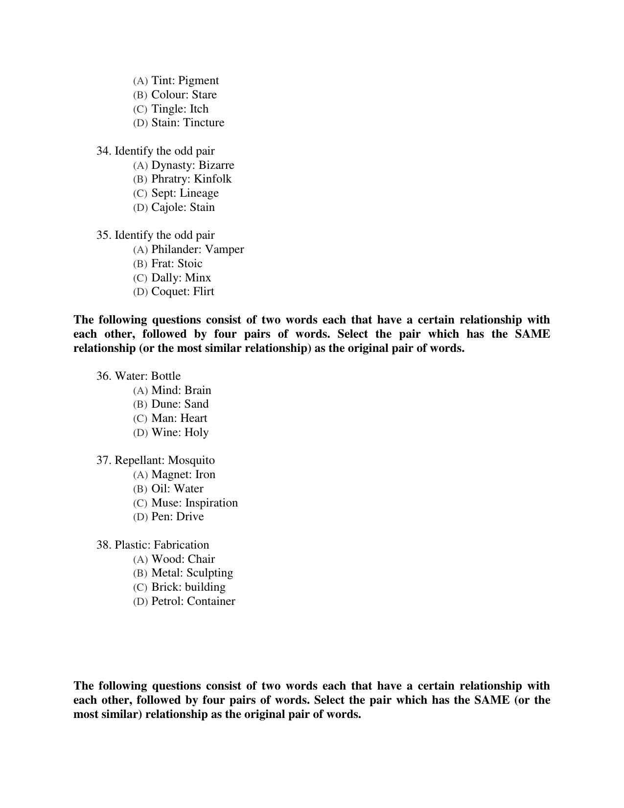 OJEE 2014 MBA Question Paper - Page 6