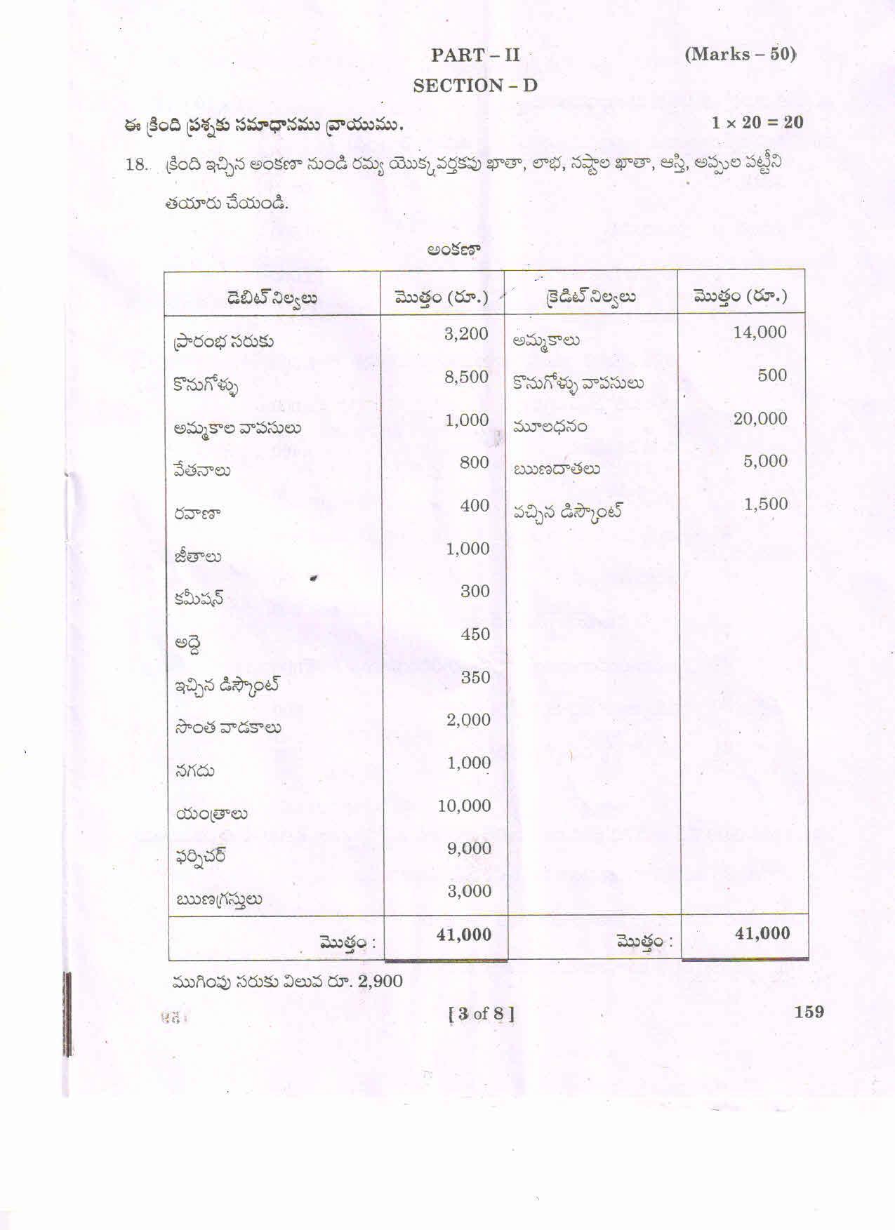 AP Inter 1st Year Commerce-I(TM) Question Paper September-2021 - Page 3