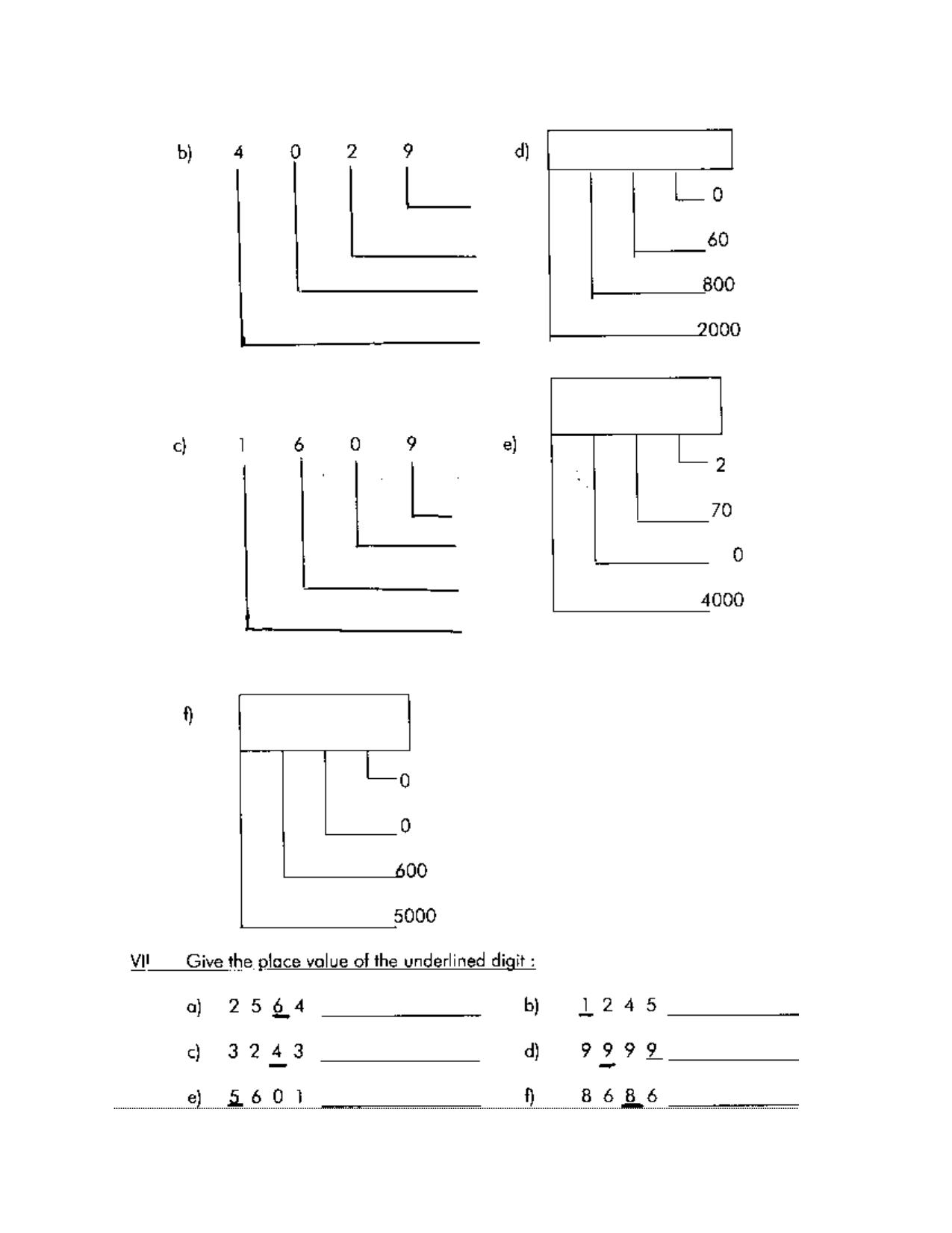 Worksheet for Class 3 Mathematics Place value Assignment II - Page 3