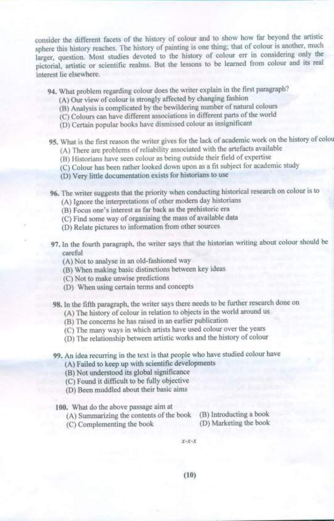 PU USOL MBA (Executive) Entrance Exam 2019 Question Booklet - Page 11