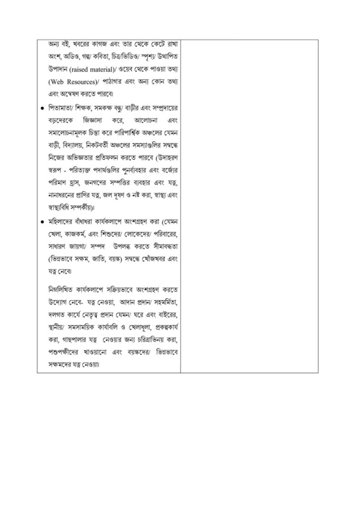 TBSE Class 4 Syllabus - Page 20