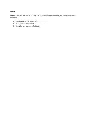 Worksheet for Class 1 English Assignment 51 Bobby and Robby (2)