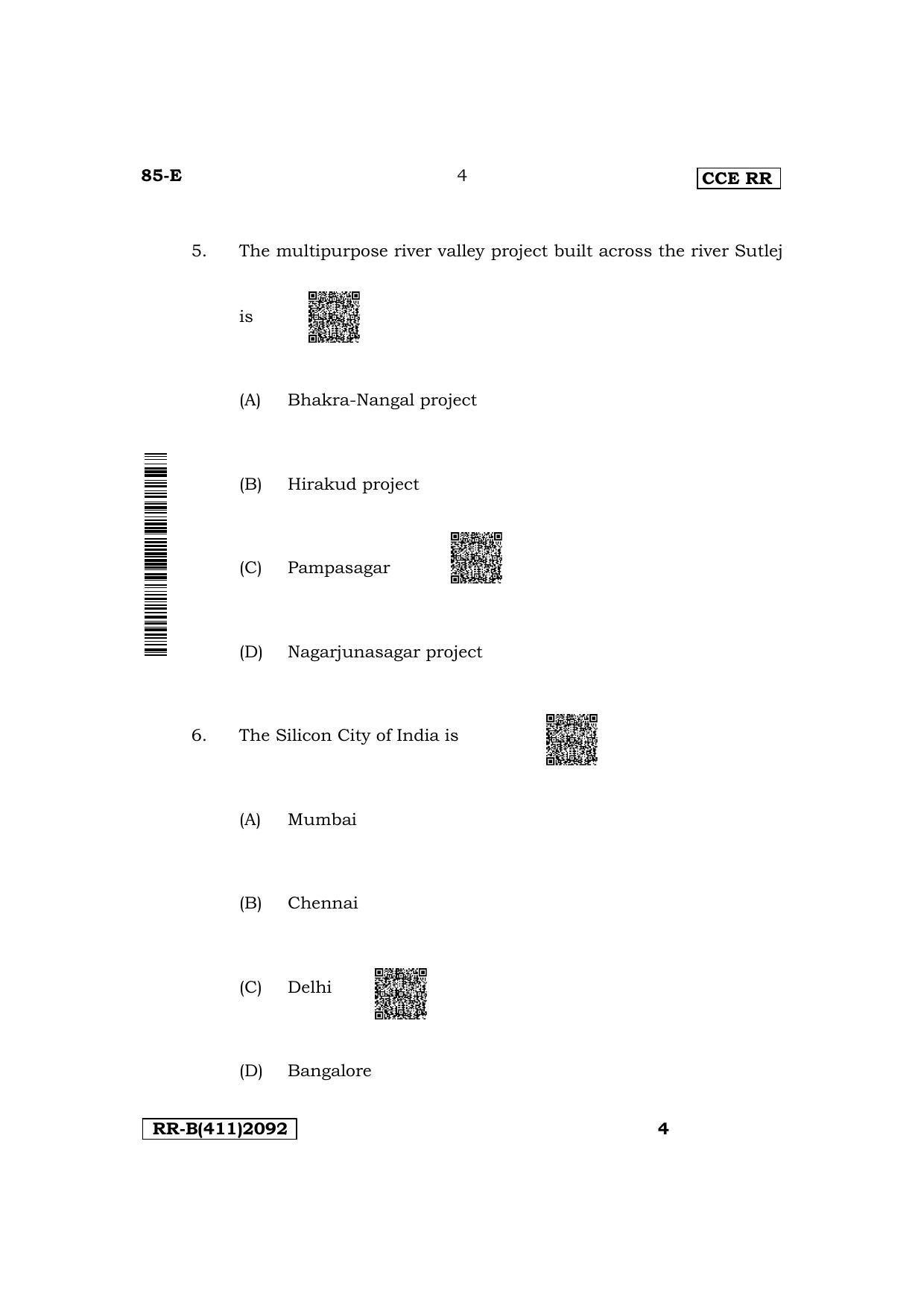 Karnataka SSLC Social Science (English Medium) Supplementary Exam Question Paper 2023 (B Version) - Page 4