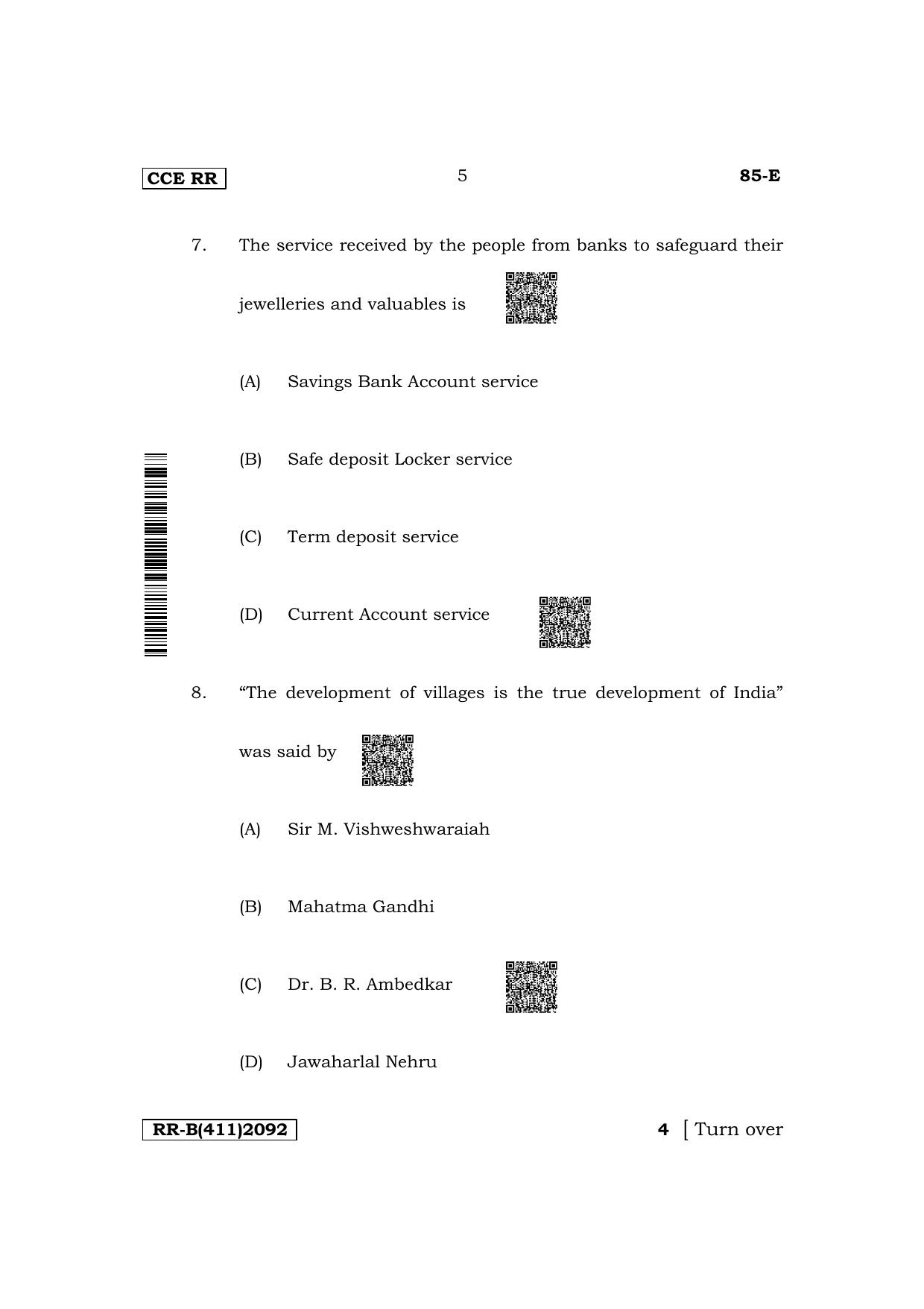 Karnataka SSLC Social Science (English Medium) Supplementary Exam Question Paper 2023 (B Version) - Page 5
