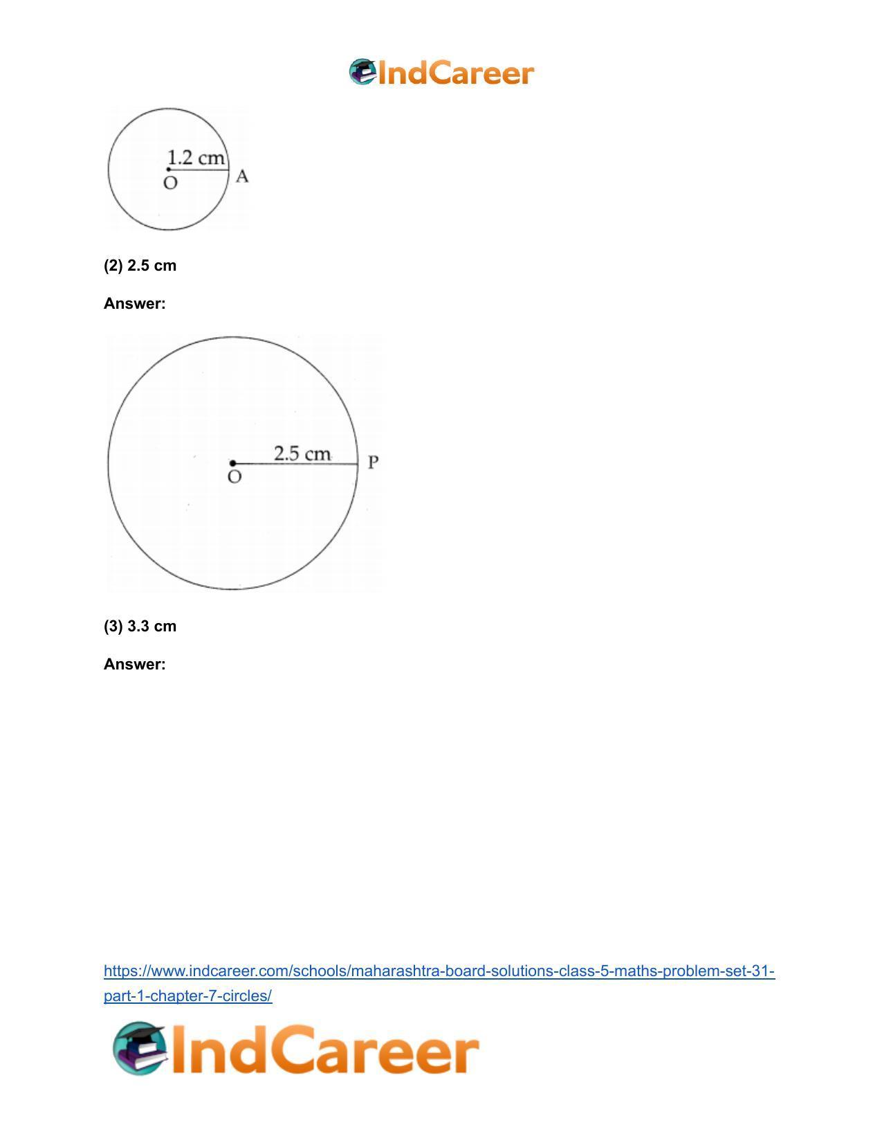 Maharashtra Board Solutions Class 5-Maths (Problem Set 31) - Part 1: Chapter 7- Circles - Page 4