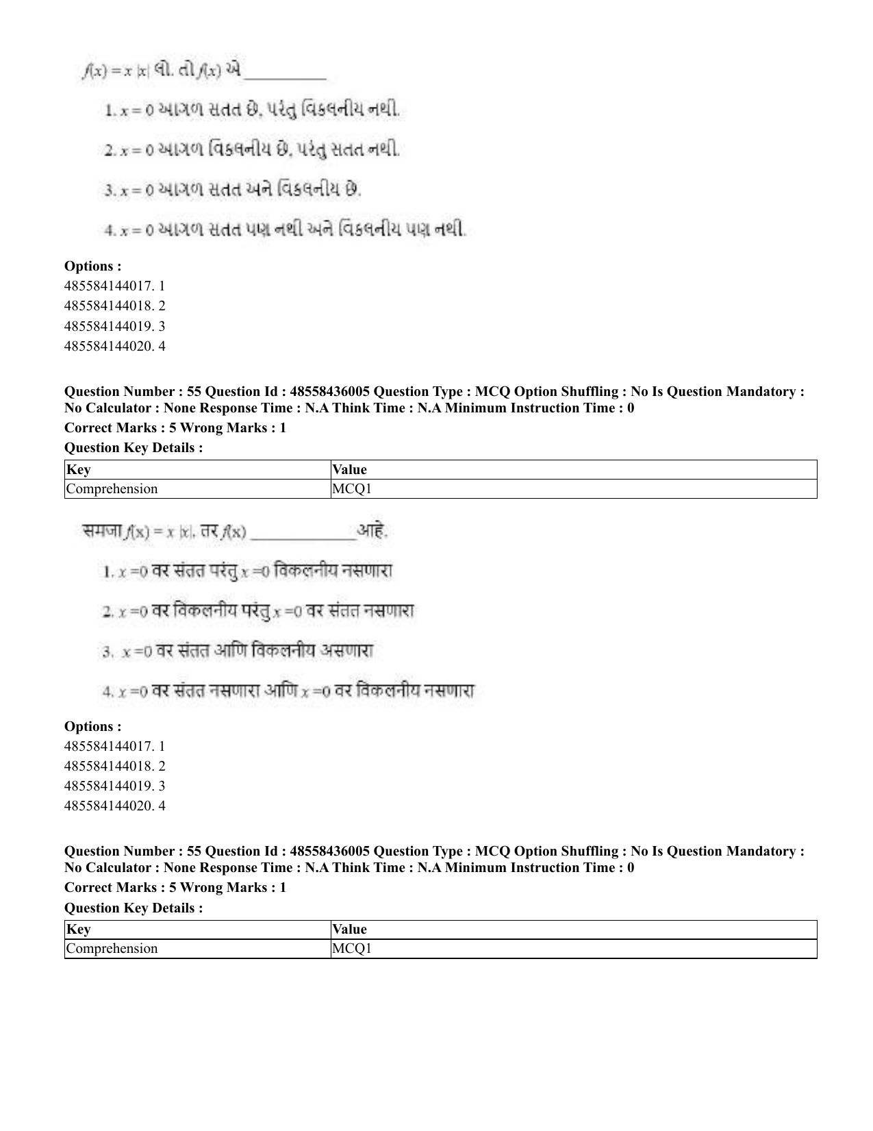 CUET 2023 Domestic Shift 1 Question Papers - 22 June 2023 - Page 66