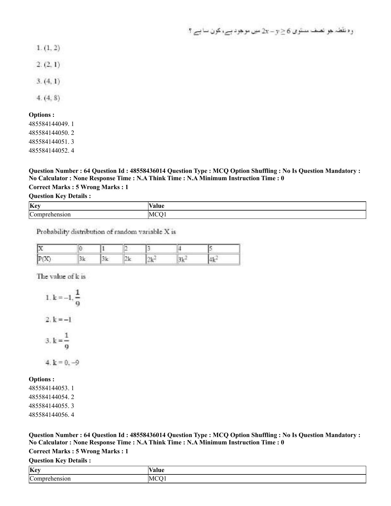 CUET 2023 Domestic Shift 1 Question Papers - 22 June 2023 - Page 124