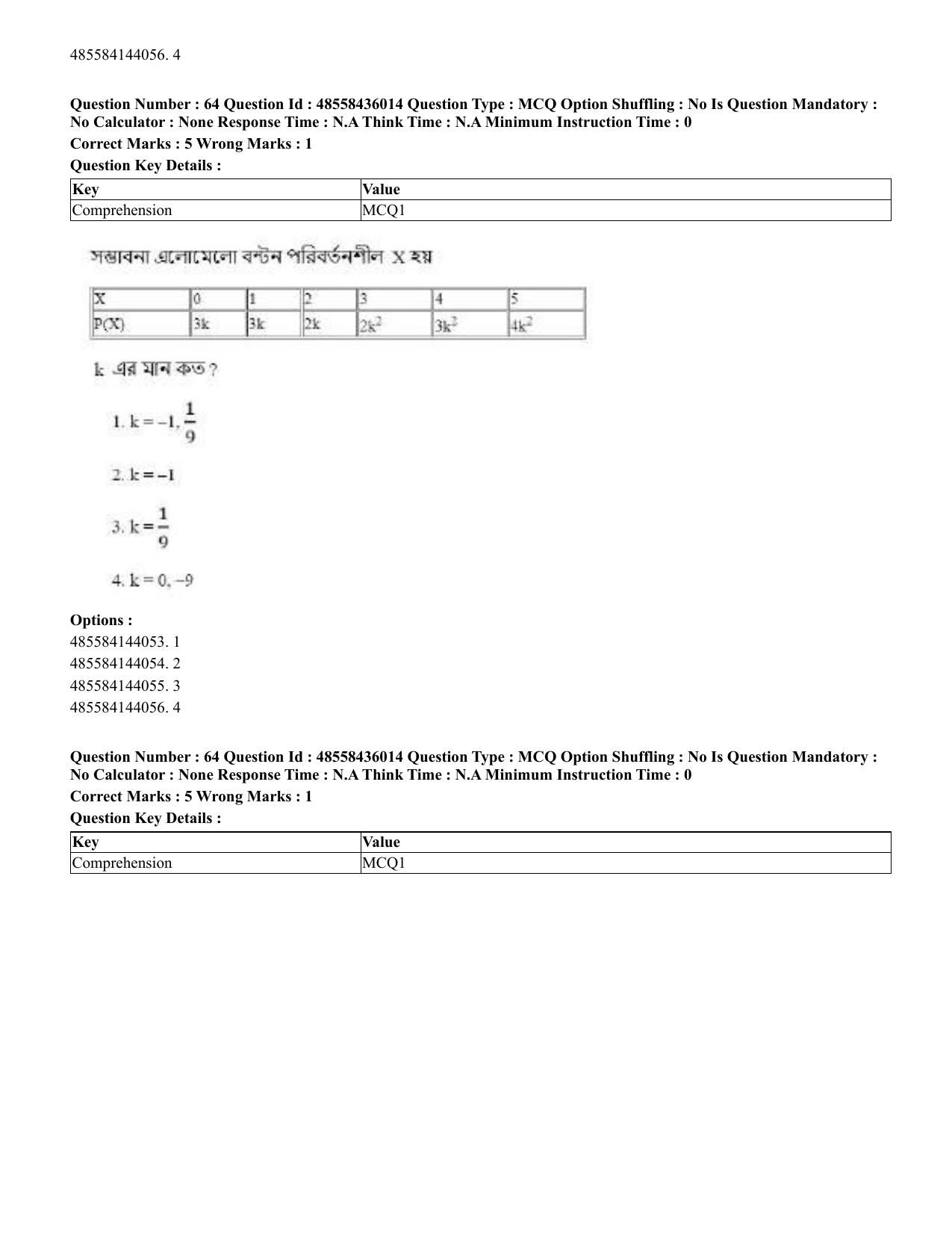 CUET 2023 Domestic Shift 1 Question Papers - 22 June 2023 - Page 126
