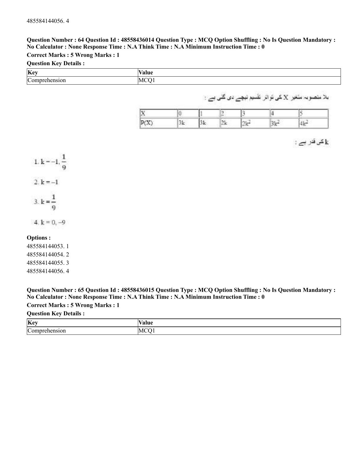 CUET 2023 Domestic Shift 1 Question Papers - 22 June 2023 - Page 132