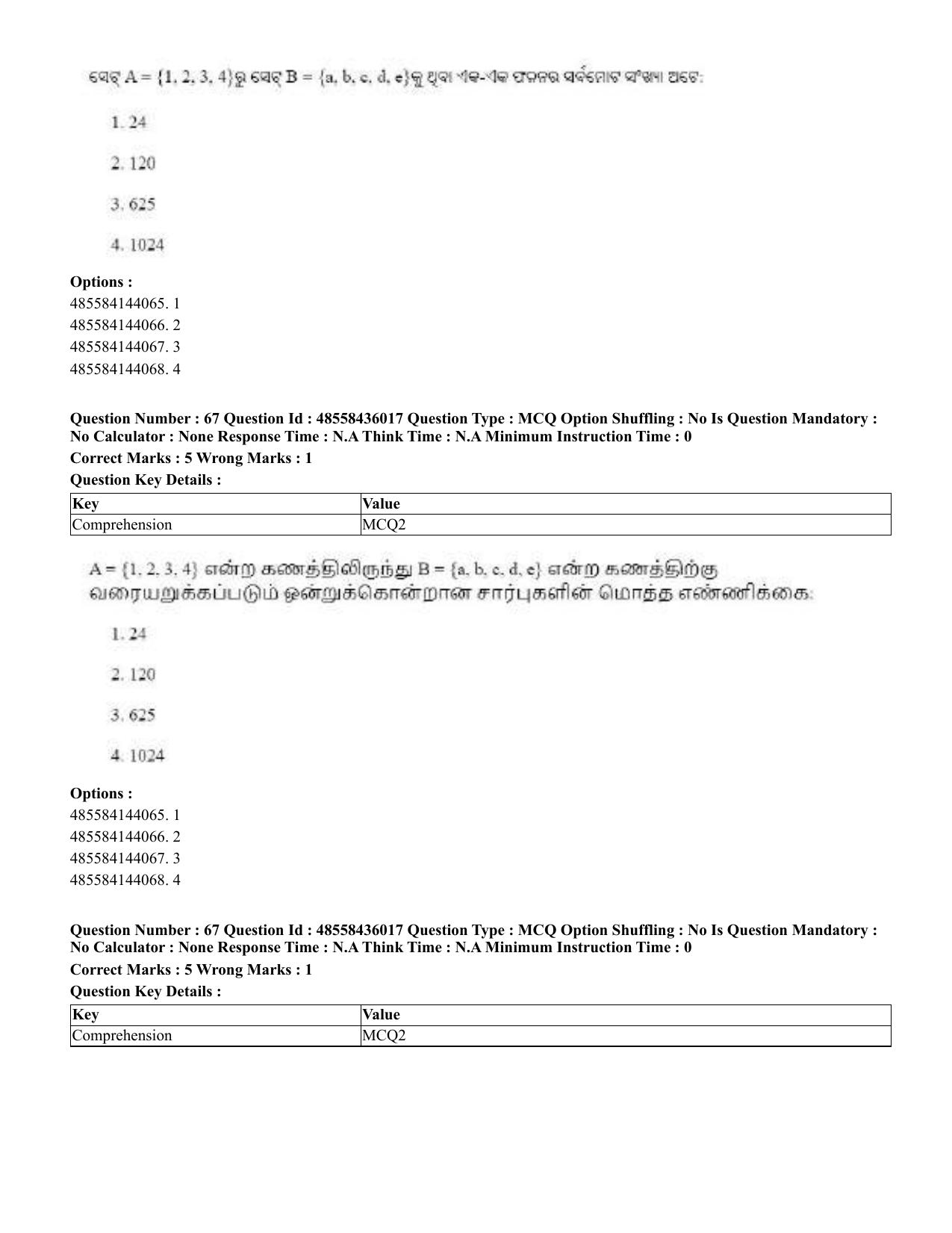 CUET 2023 Domestic Shift 1 Question Papers - 22 June 2023 - Page 152
