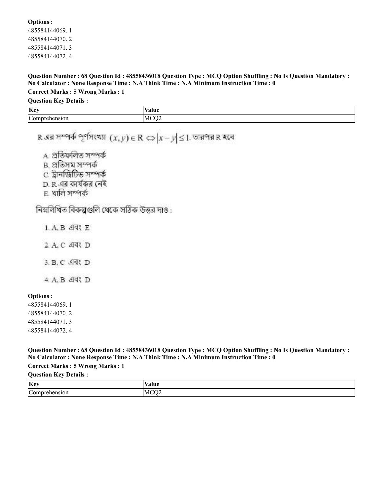 CUET 2023 Domestic Shift 1 Question Papers - 22 June 2023 - Page 156