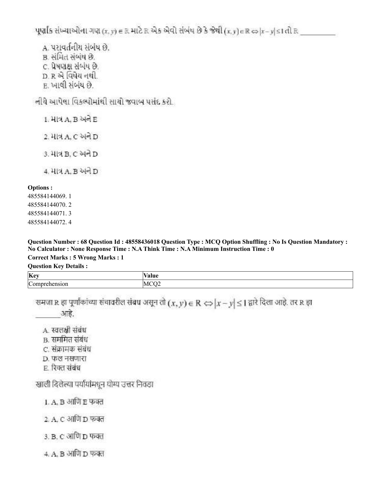 CUET 2023 Domestic Shift 1 Question Papers - 22 June 2023 - Page 157
