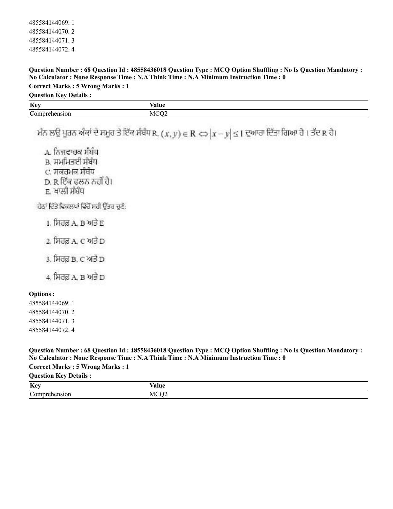CUET 2023 Domestic Shift 1 Question Papers - 22 June 2023 - Page 162