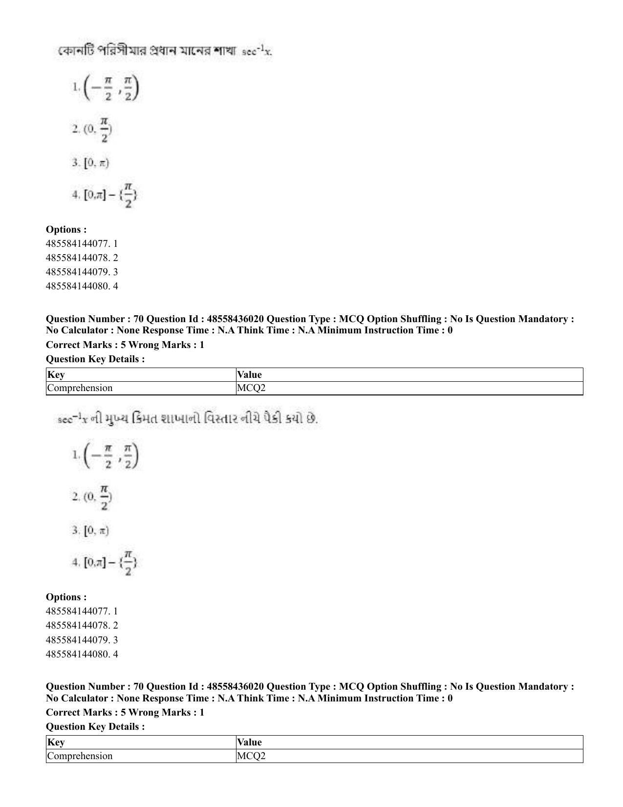 CUET 2023 Domestic Shift 1 Question Papers - 22 June 2023 - Page 172